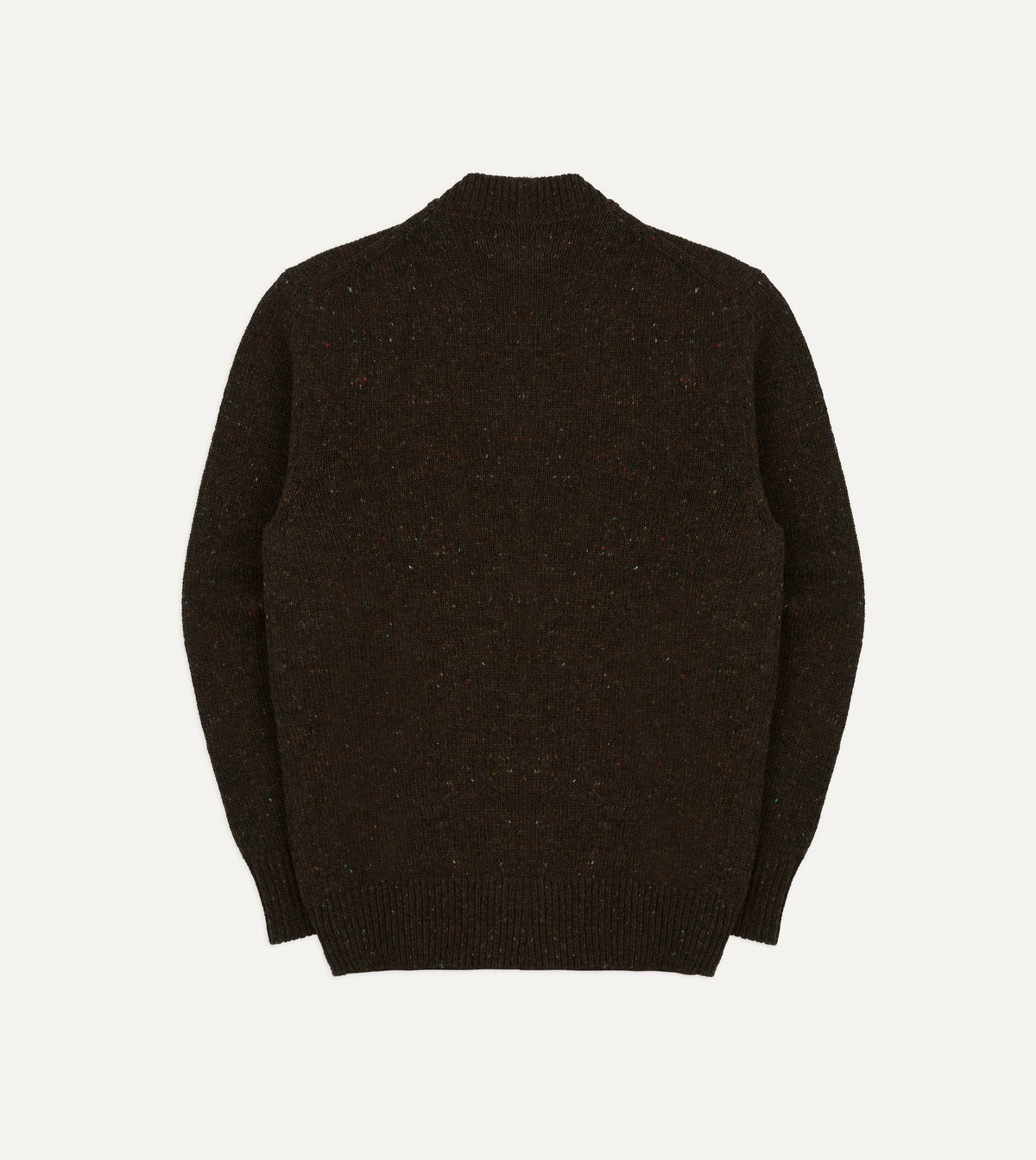 Brown Donegal Crew Neck Jumper