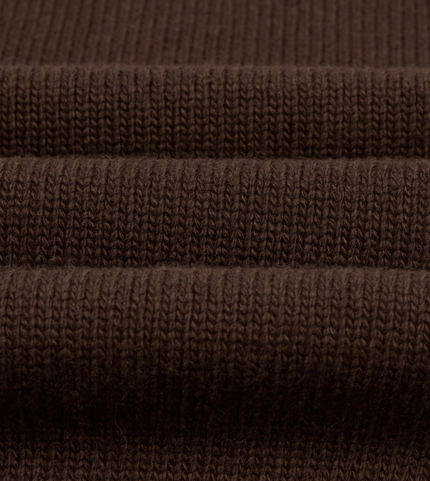 Brown Wool-Cashmere Crew Neck Jumper