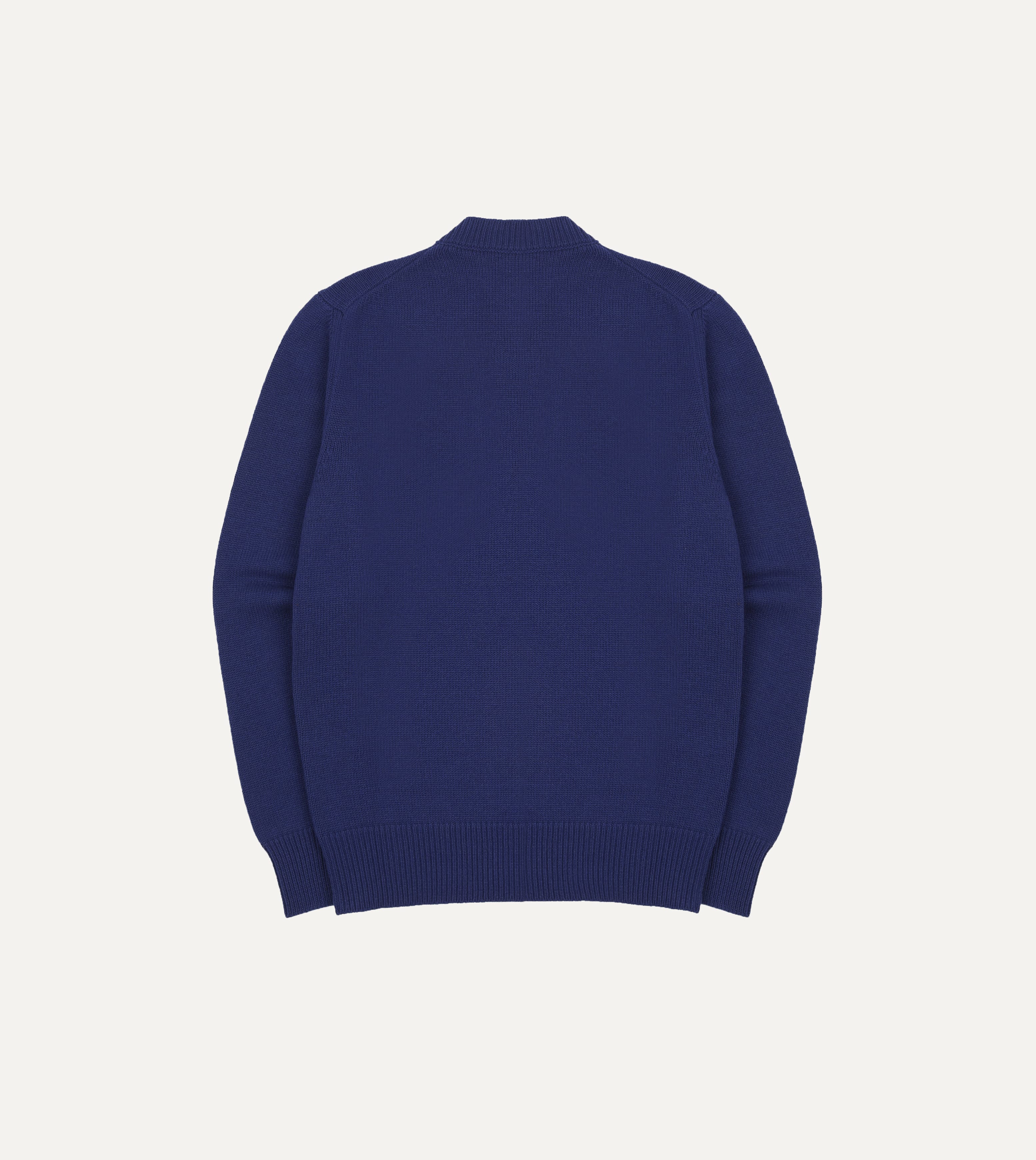 Blue Wool-Cashmere Crew Neck Jumper