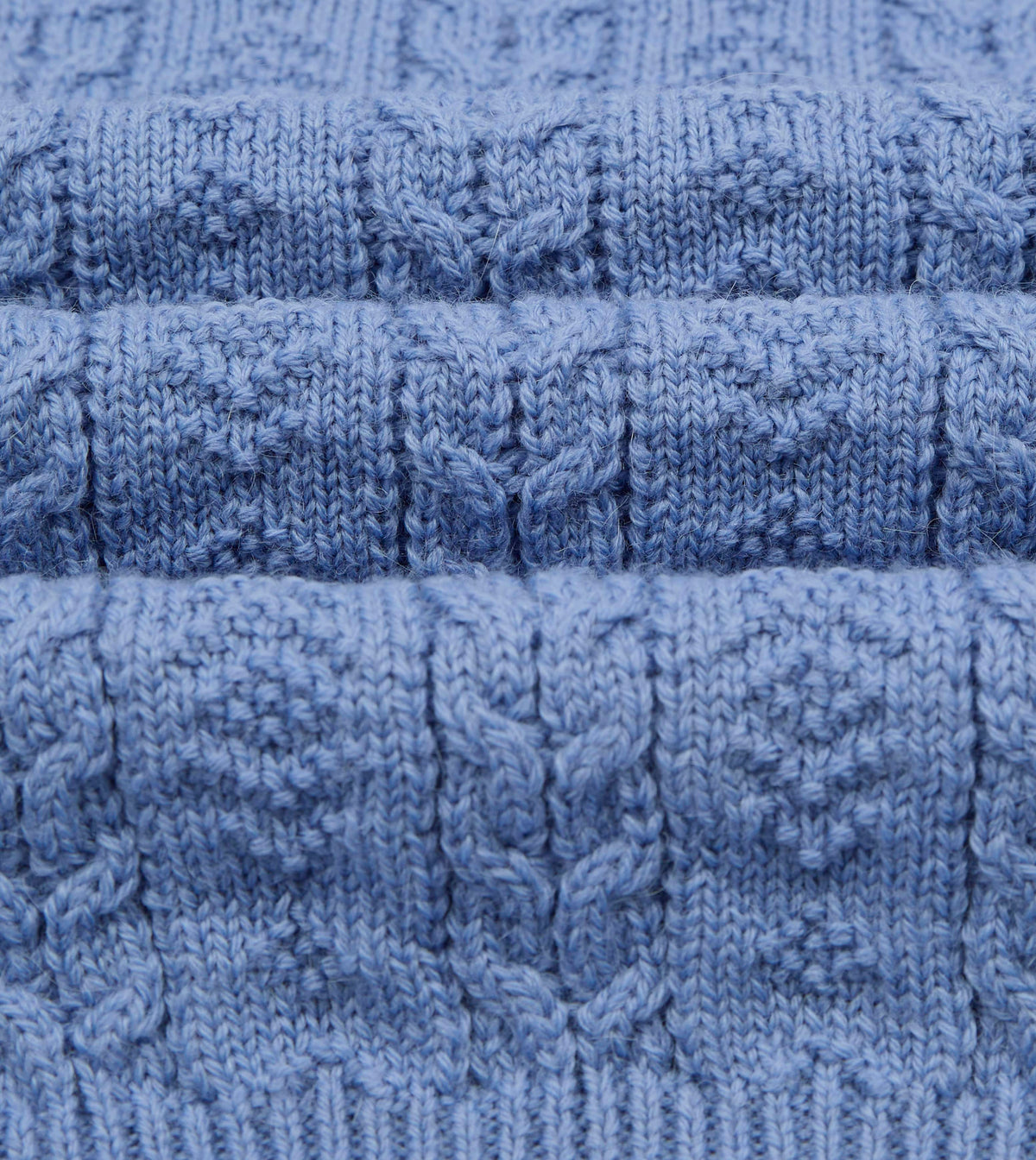 Lilac Wool-Alpaca Cable Knit Crew Neck Jumper