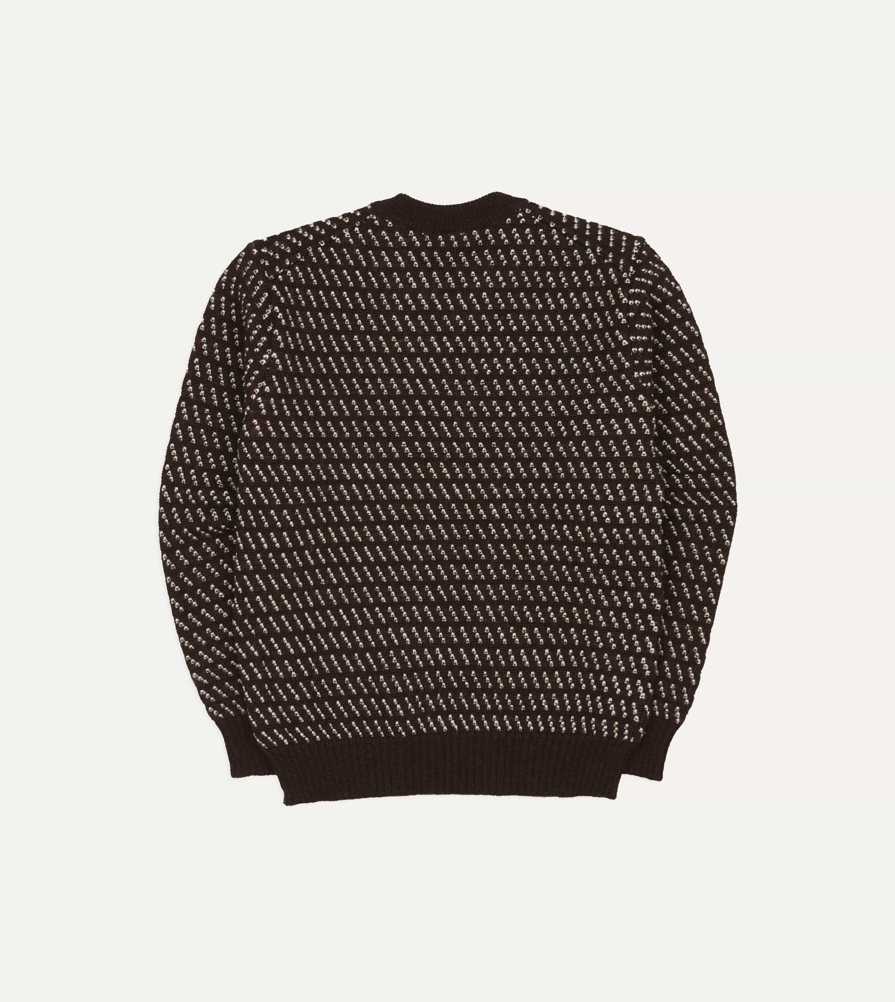 BEAMS F & Drake’s Norwegian Birdseye Wool Crew Neck Jumper