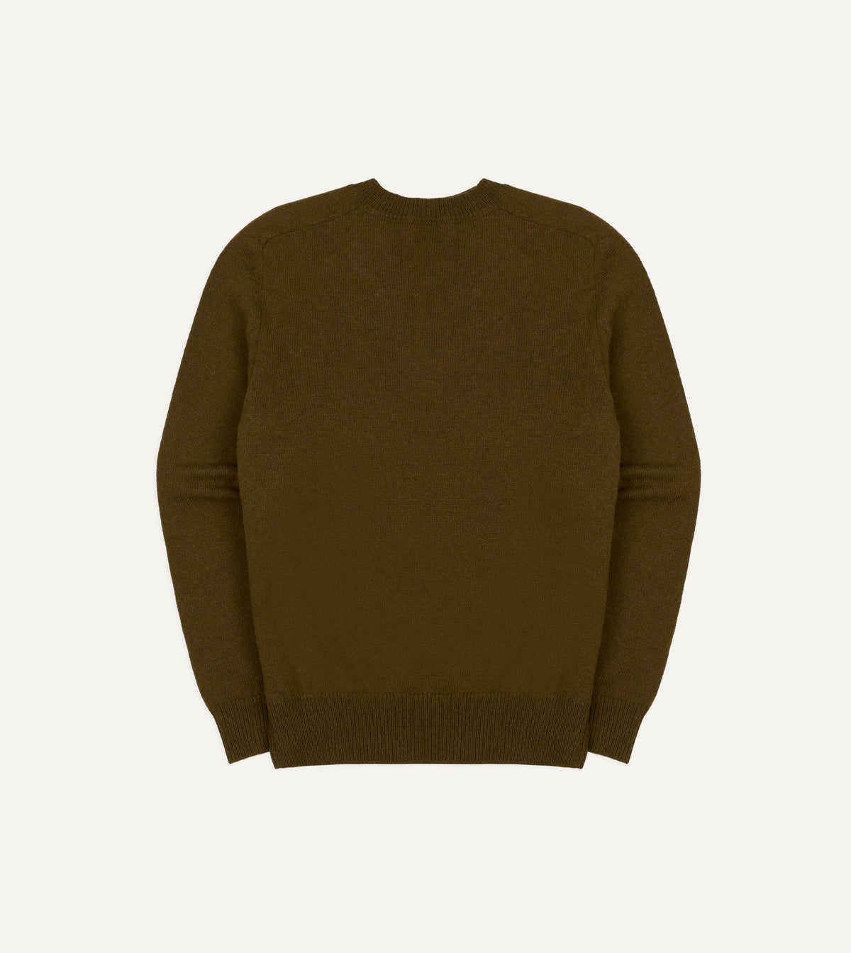 Olive Wool-Alpaca V-Neck Jumper