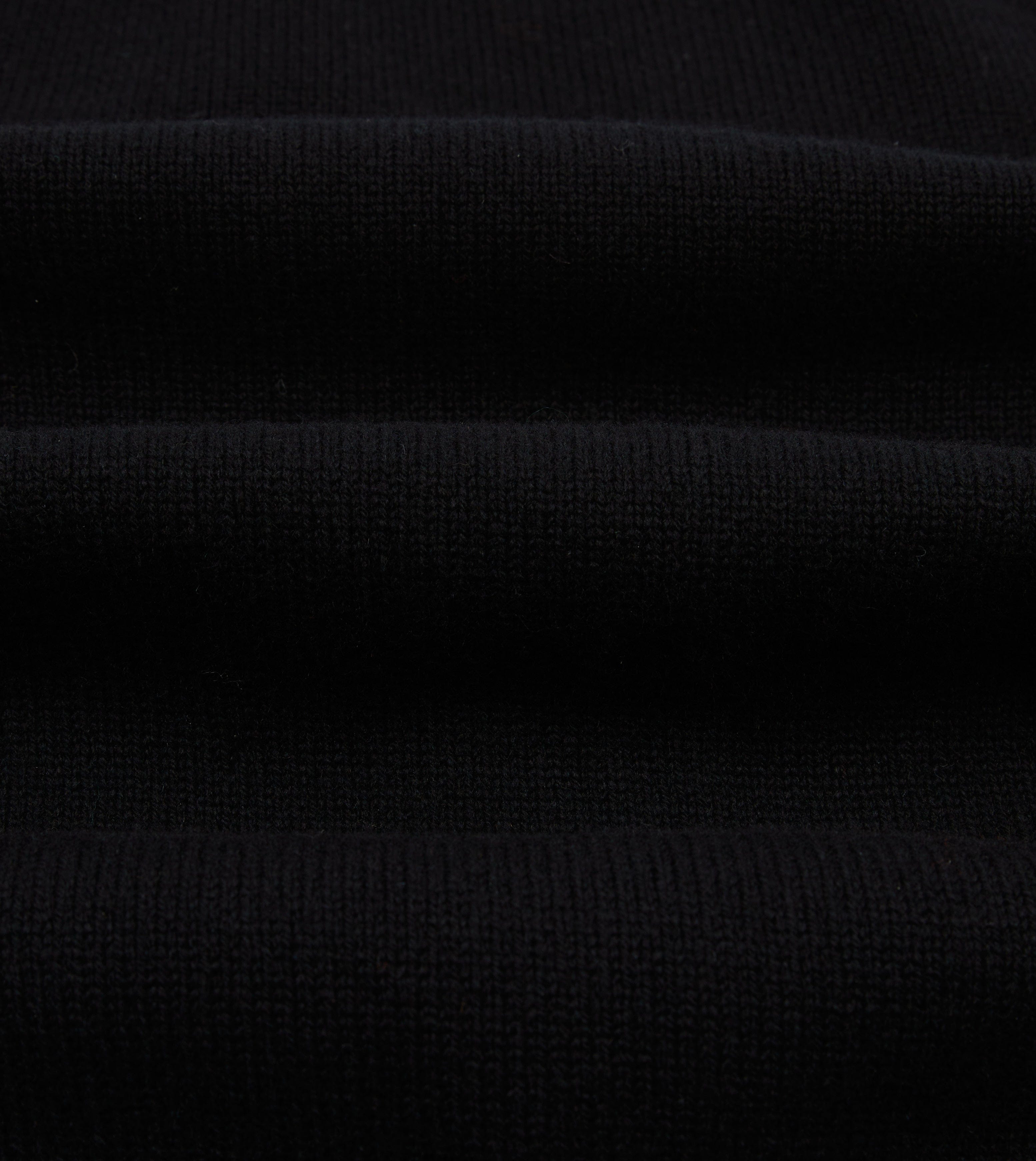 Black Lambswool 6 Button Cardigan