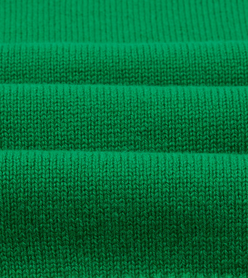 Green Lambswool 6 Button Cardigan