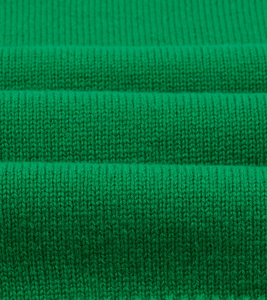 Green Lambswool 6 Button Cardigan