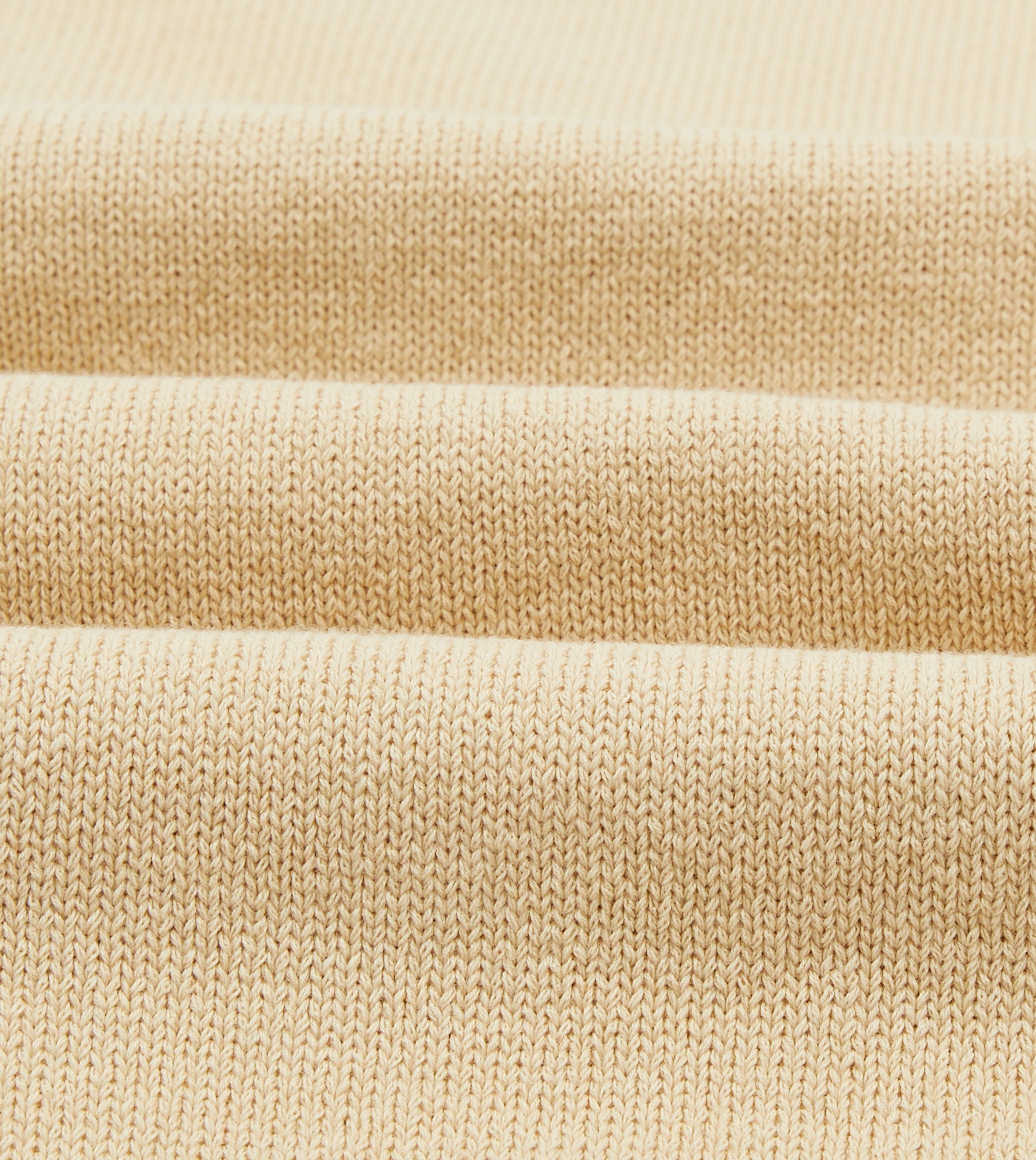 Sand Cotton Button-Through Knit