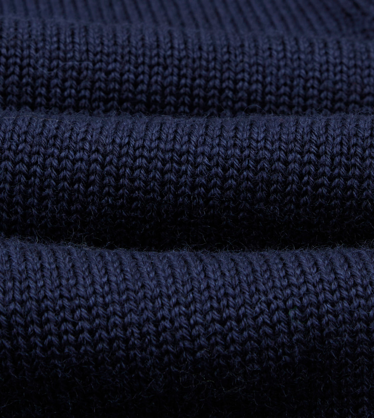 Navy Wool Zip-Through Cardigan