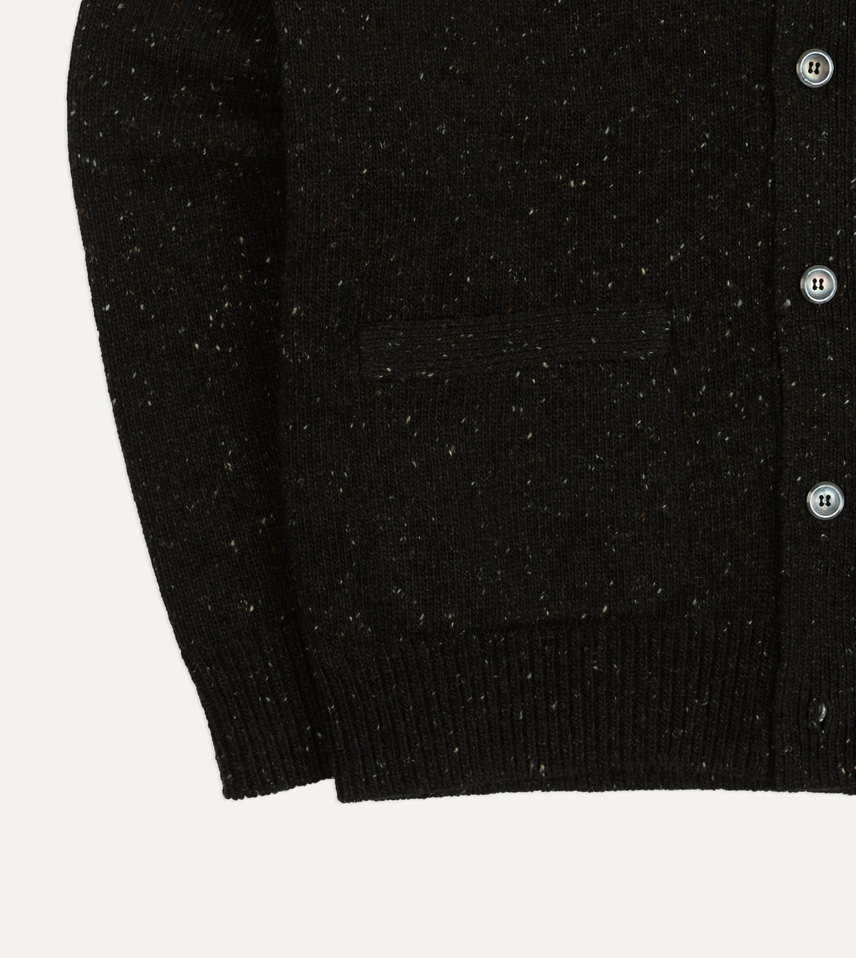 Dark Grey Donegal 6 Button Cardigan