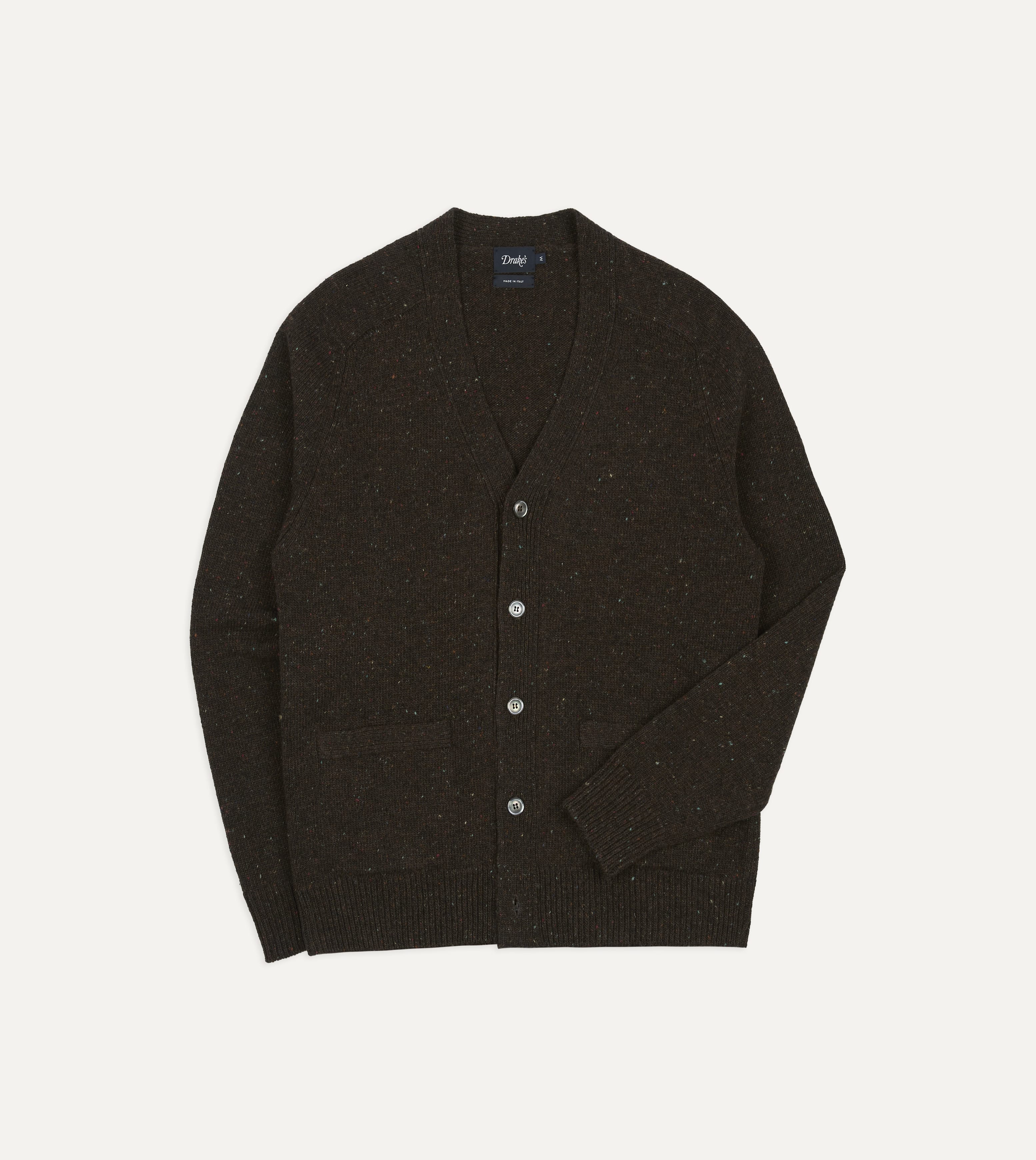 Brown Donegal Button Cardigan