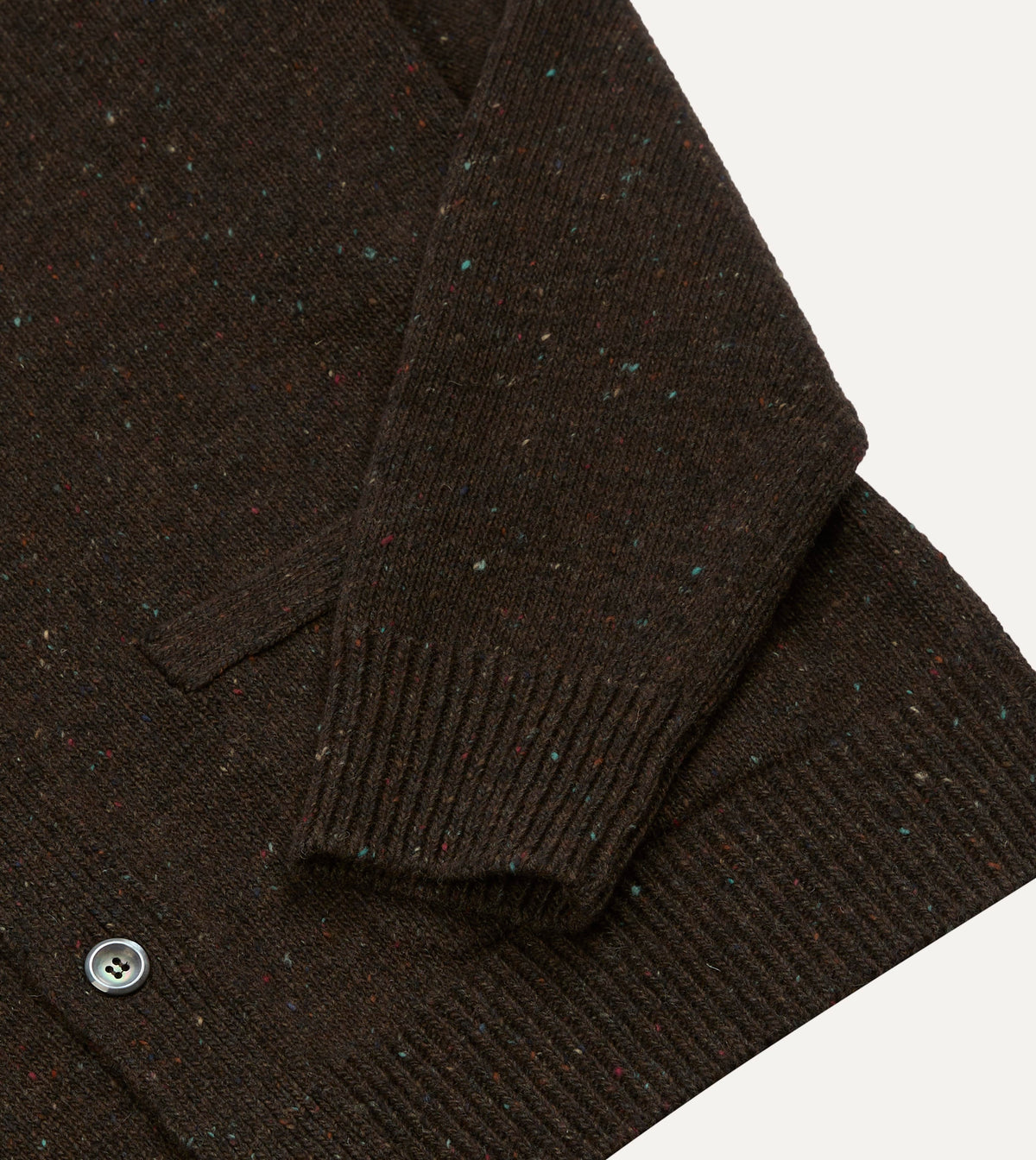 Brown Donegal 6 Button Cardigan