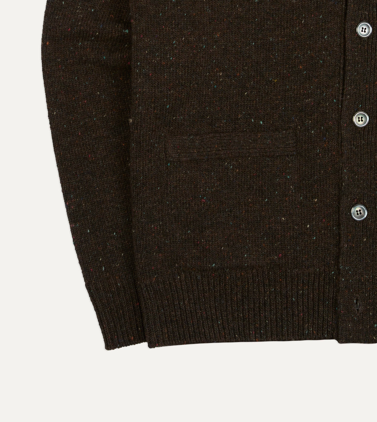 Brown Donegal 6 Button Cardigan