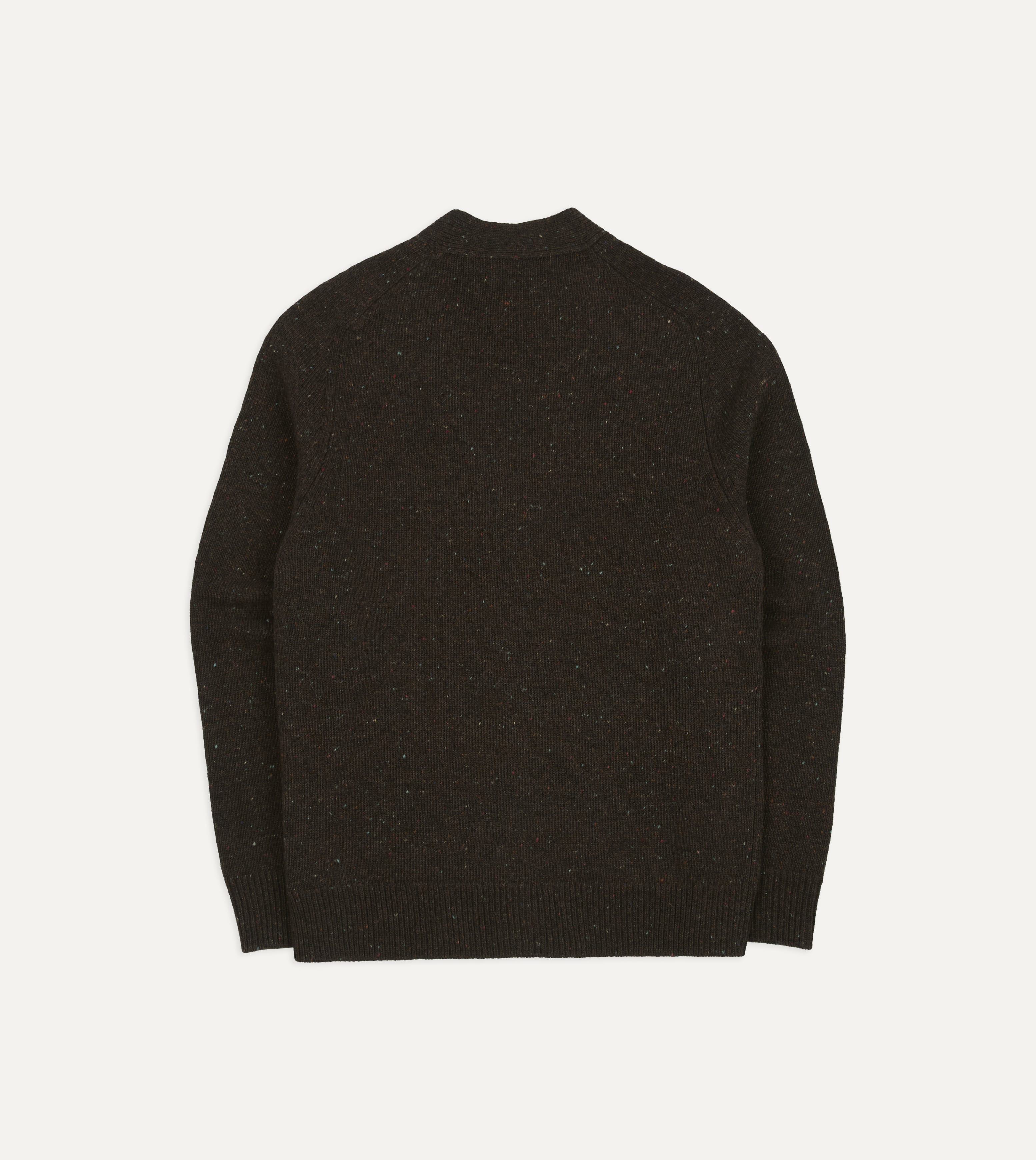 Brown Donegal Button Cardigan