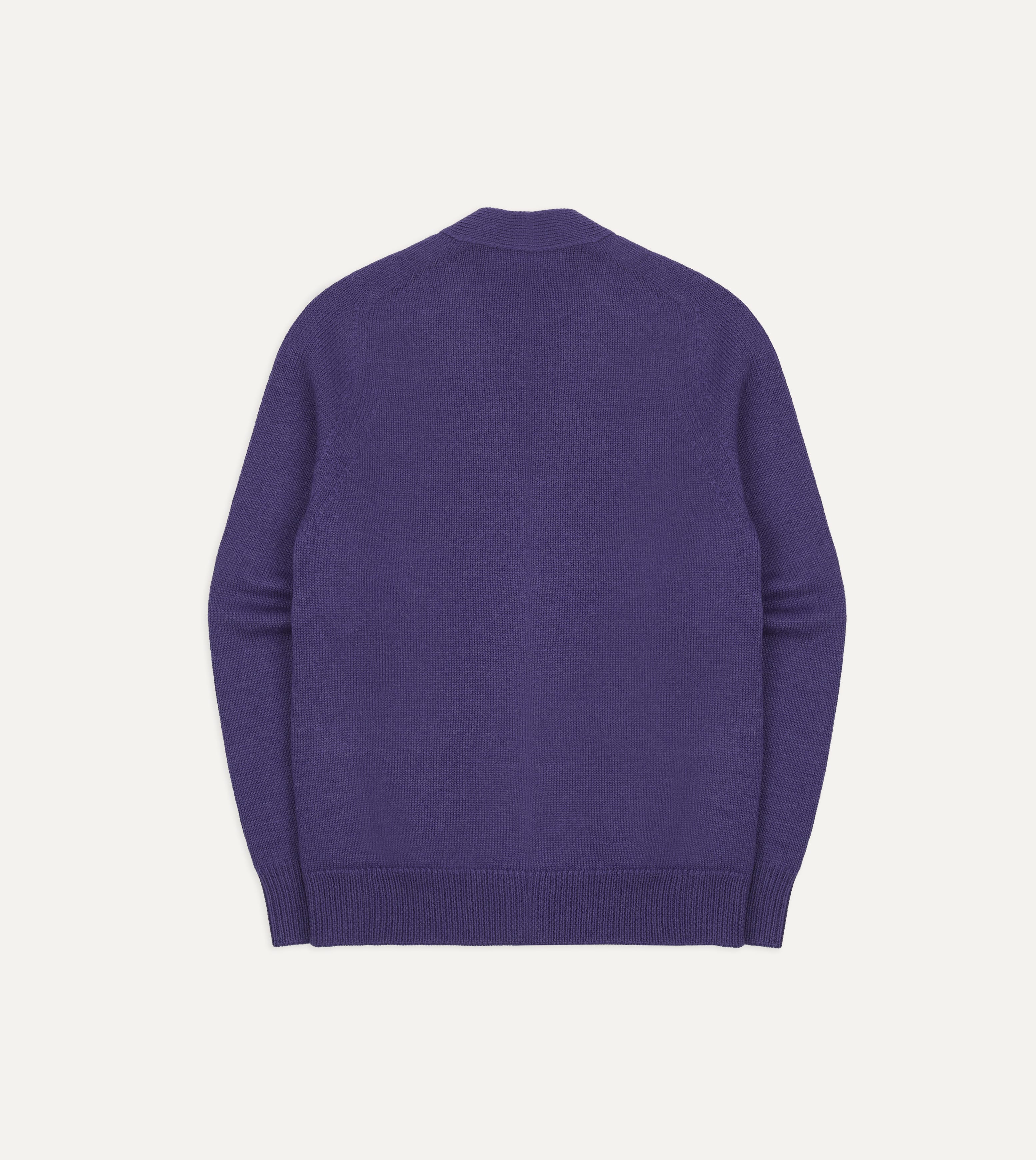 Purple Wool-Alpaca Button Cardigan