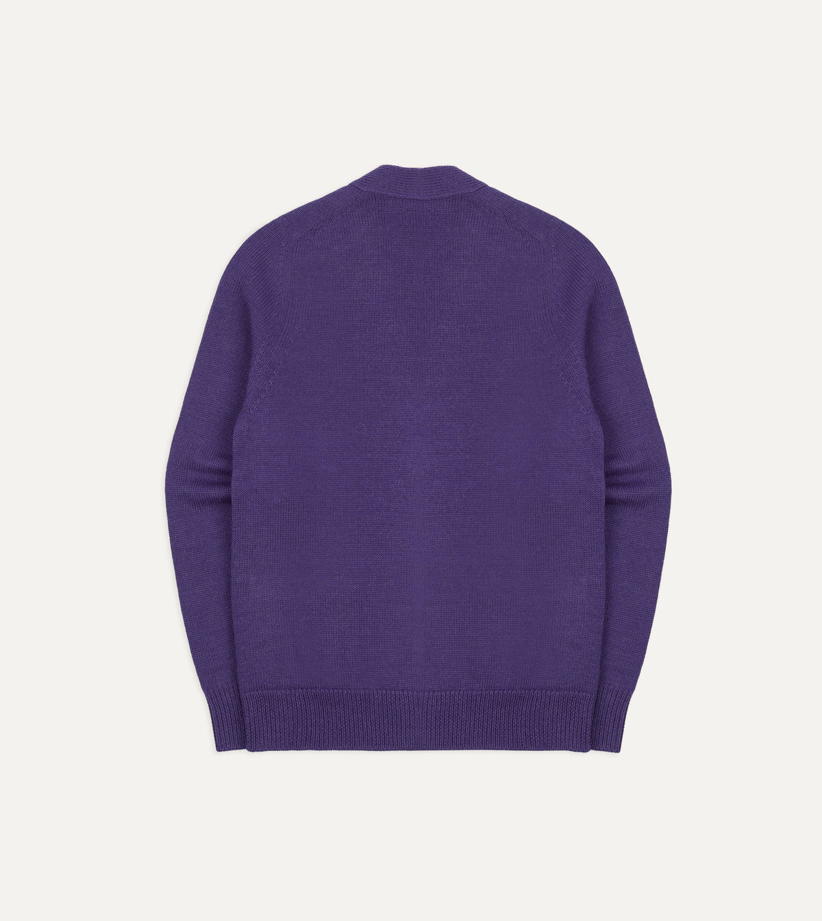 Purple Wool-Alpaca Button Cardigan