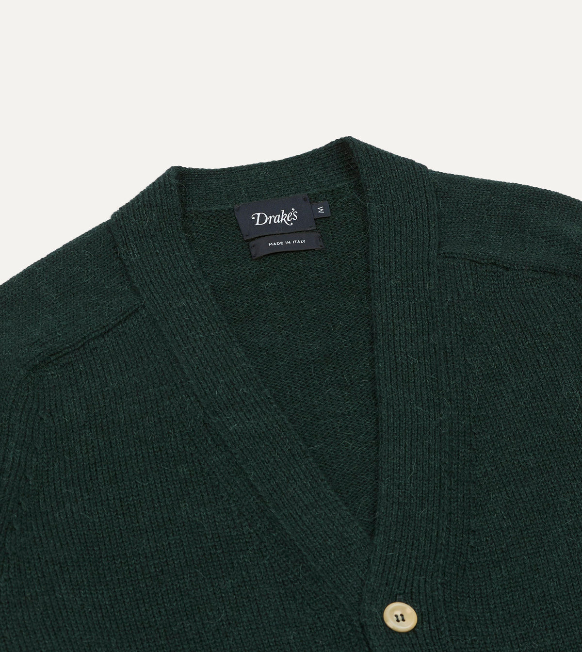 Green Wool-Alpaca 6 Button Cardigan