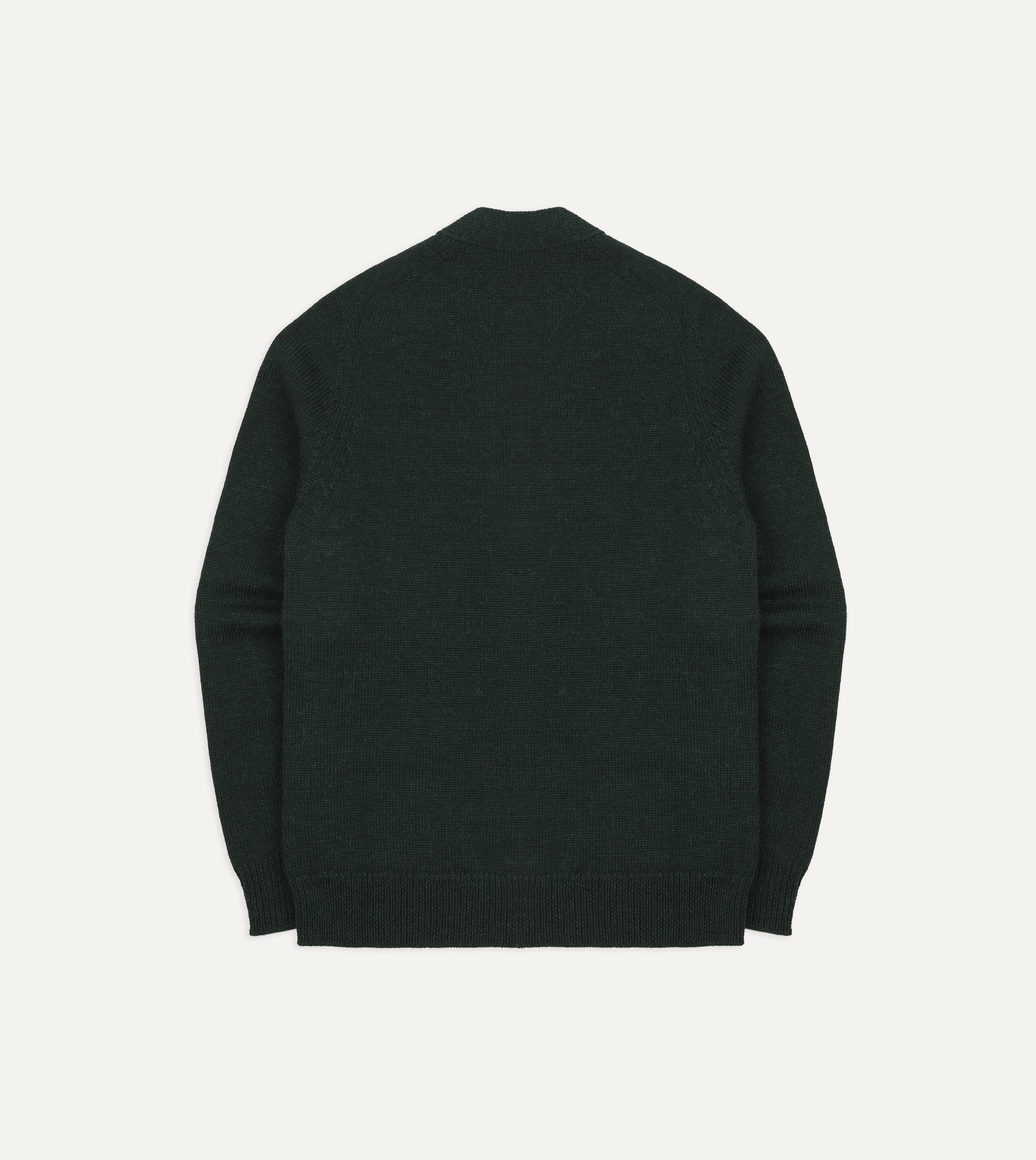 Green Wool-Alpaca 6 Button Cardigan