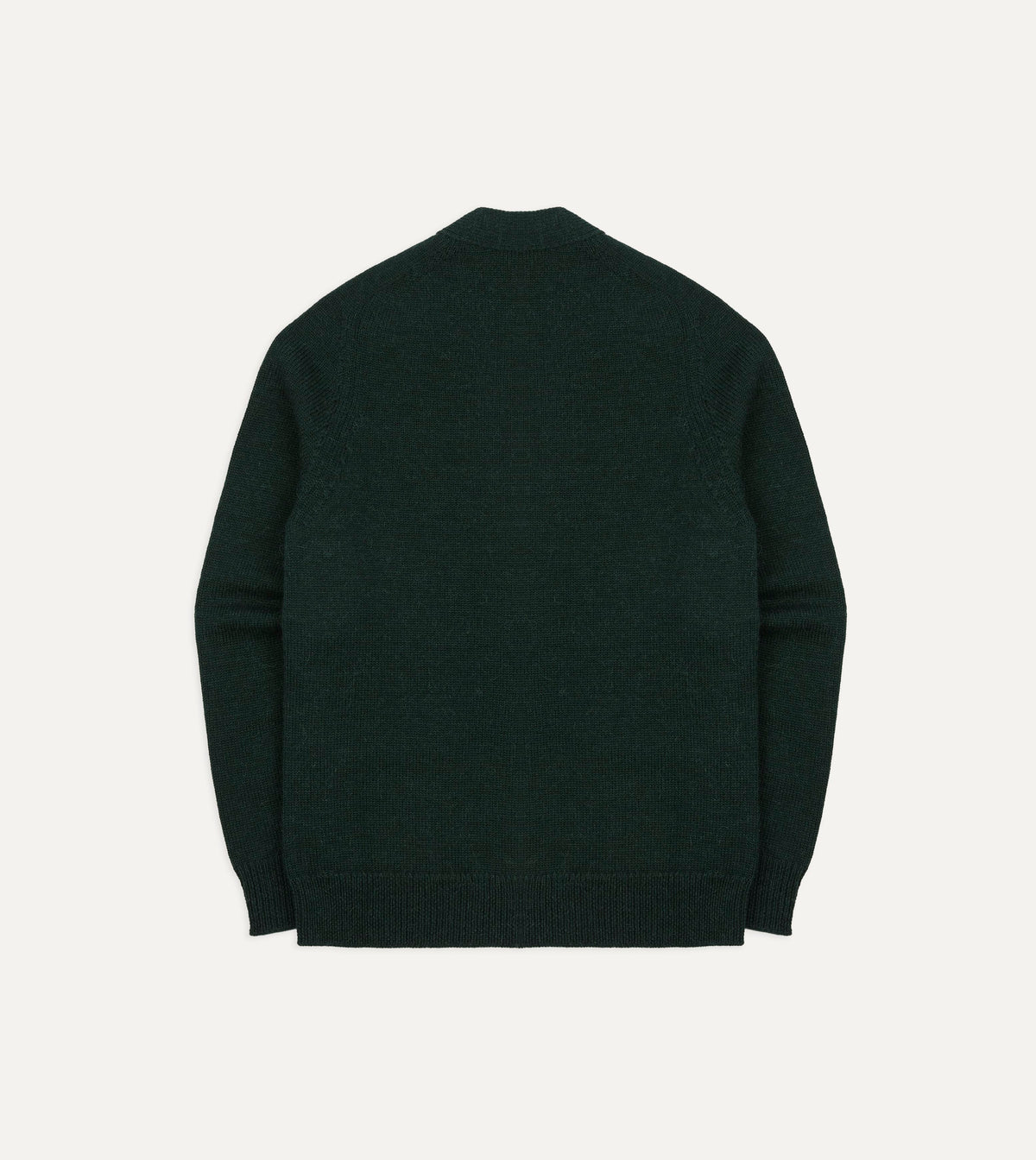 Green Wool-Alpaca Button Cardigan