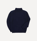 Navy Lambswool Submariner Roll Neck Jumper