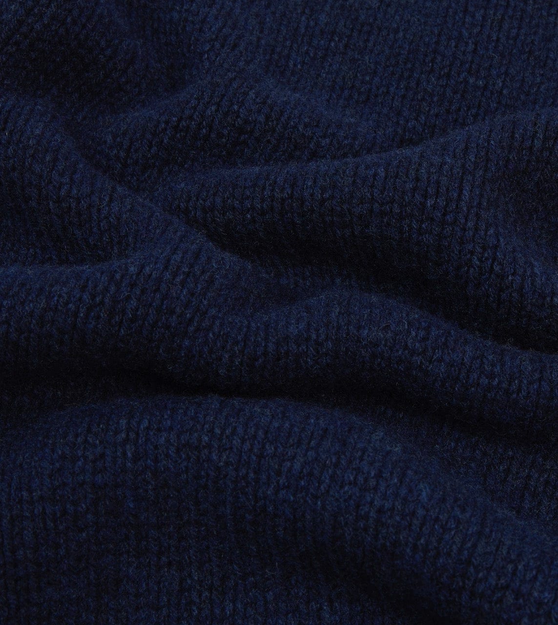 Navy Lambswool Submariner Roll Neck Jumper