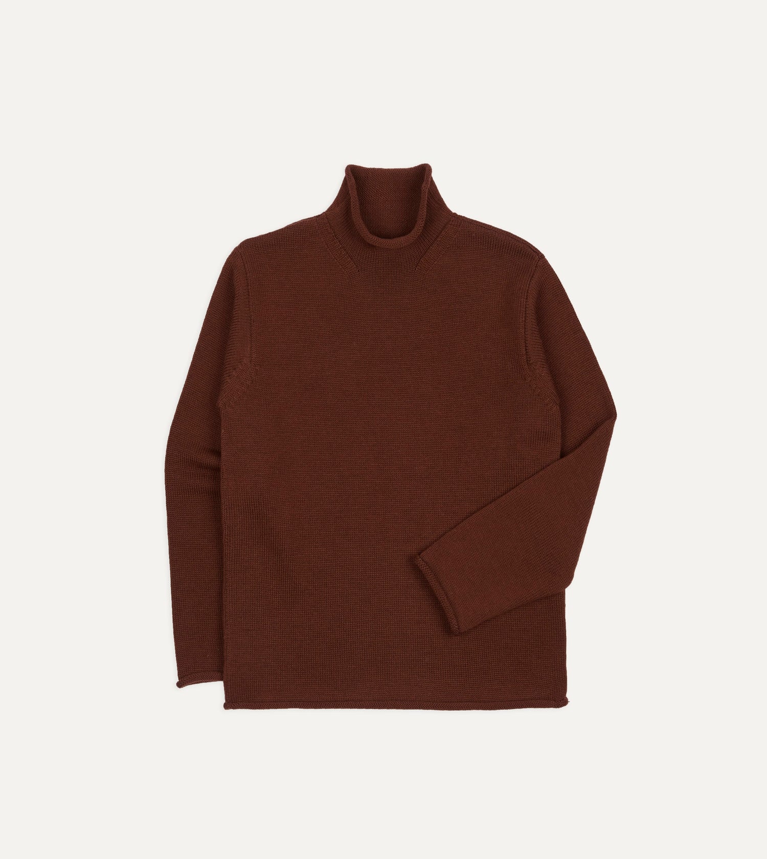 Burgundy Wool Mock Neck Jumper