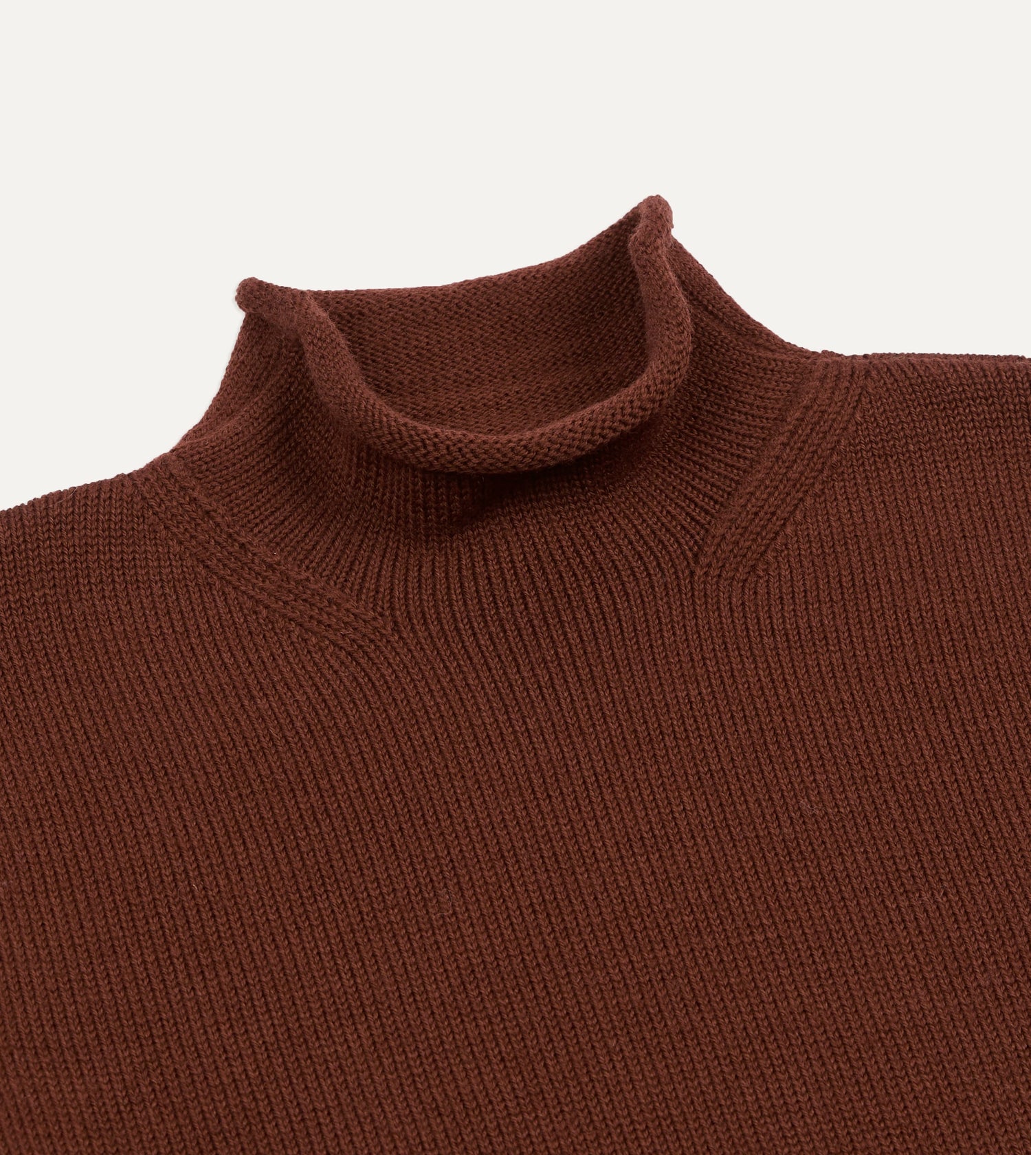 Burgundy Wool Mock Neck Jumper