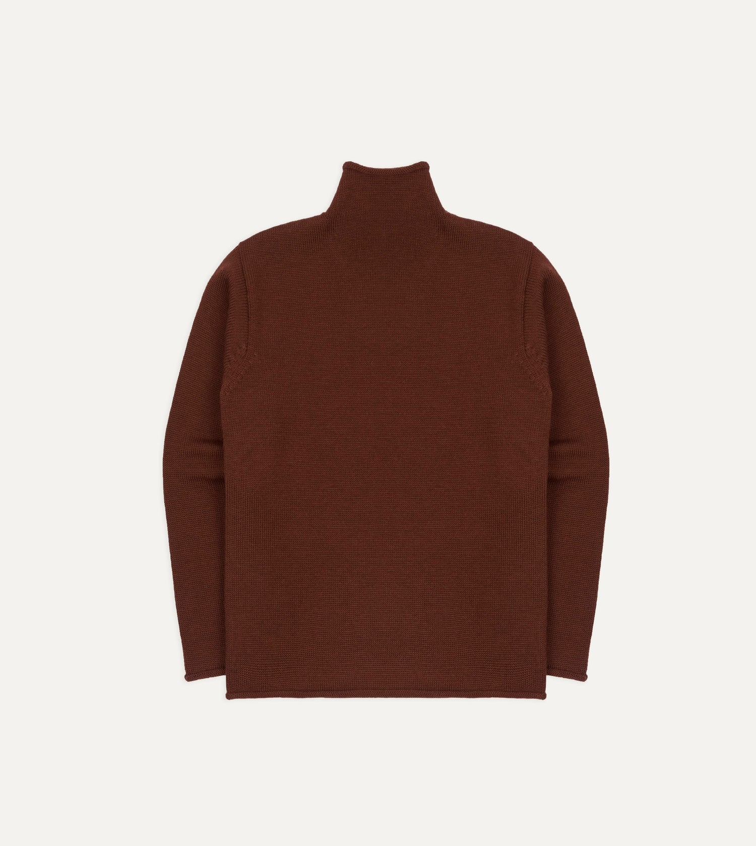 Burgundy Wool Mock Neck Jumper
