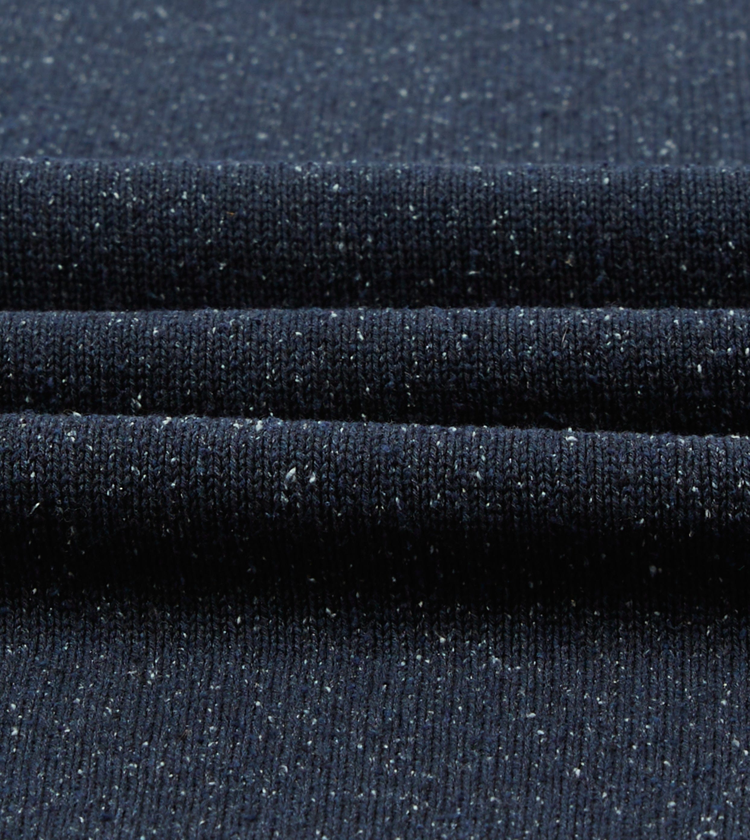 Navy Knitted Silk Short-Sleeve Polo Shirt