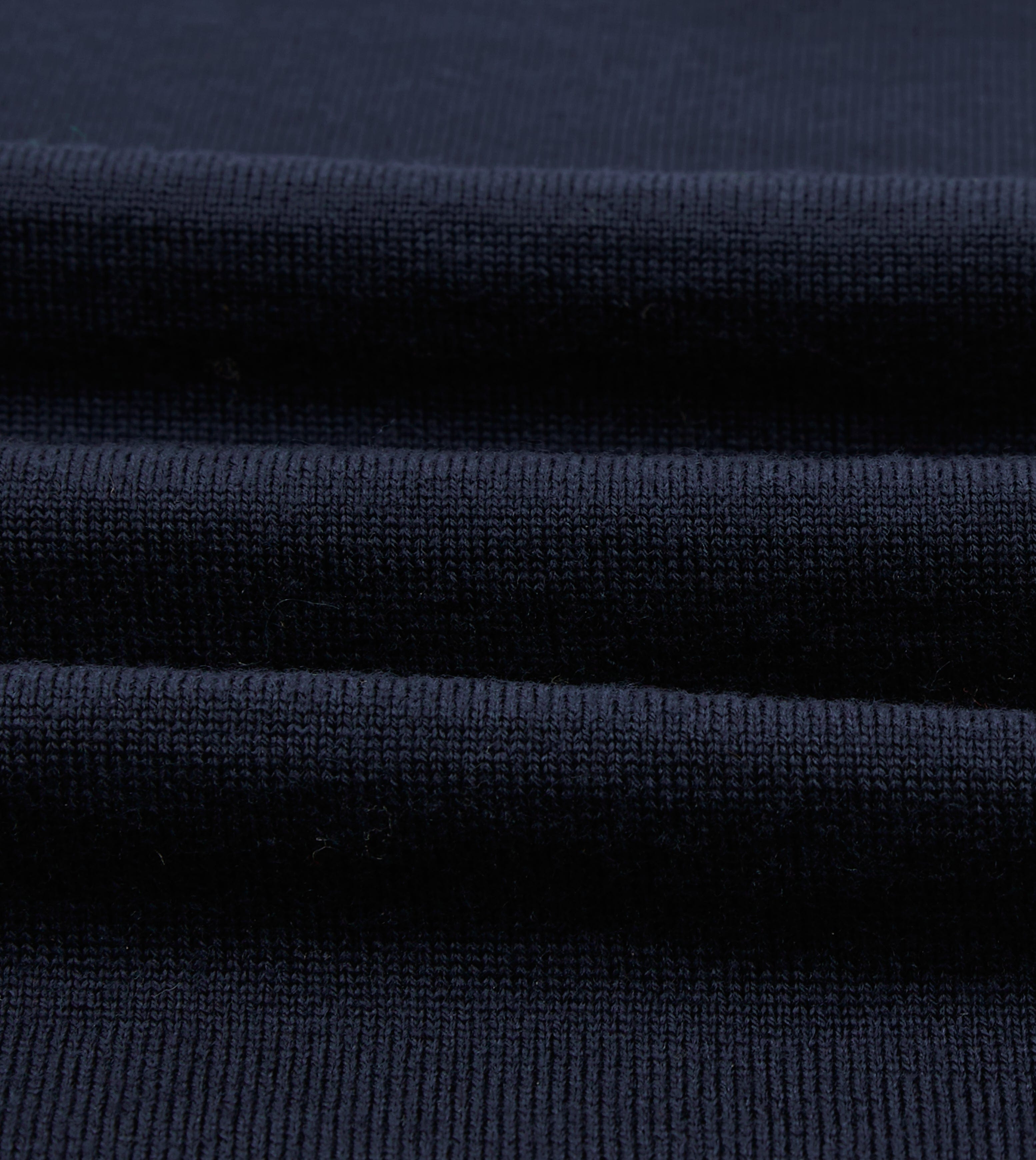 Navy Merino Wool Knitted Rugby Shirt