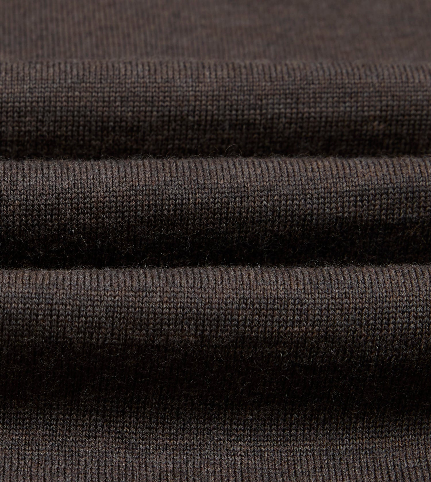 Brown Merino Wool Knitted Rugby Shirt