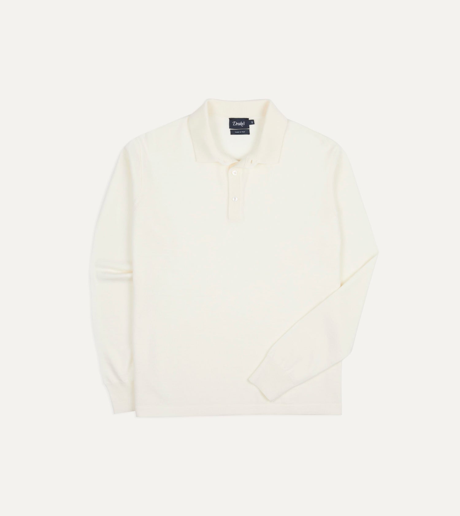 Ecru Merino Wool Knitted Rugby Shirt