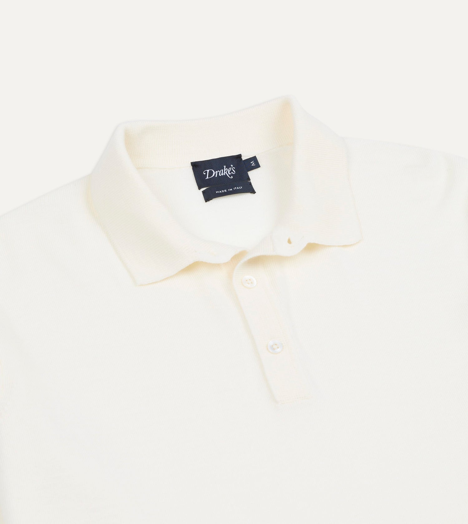 Ecru Merino Wool Knitted Rugby Shirt