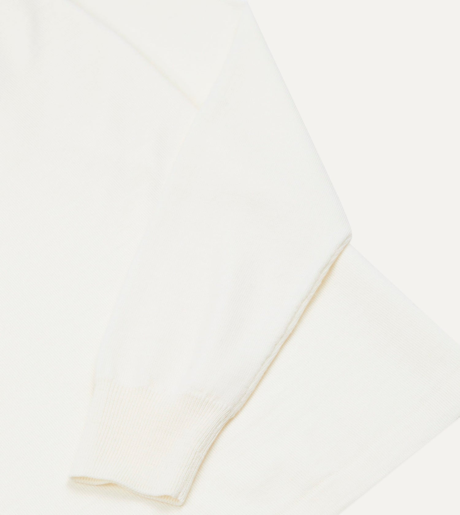 Ecru Merino Wool Knitted Rugby Shirt