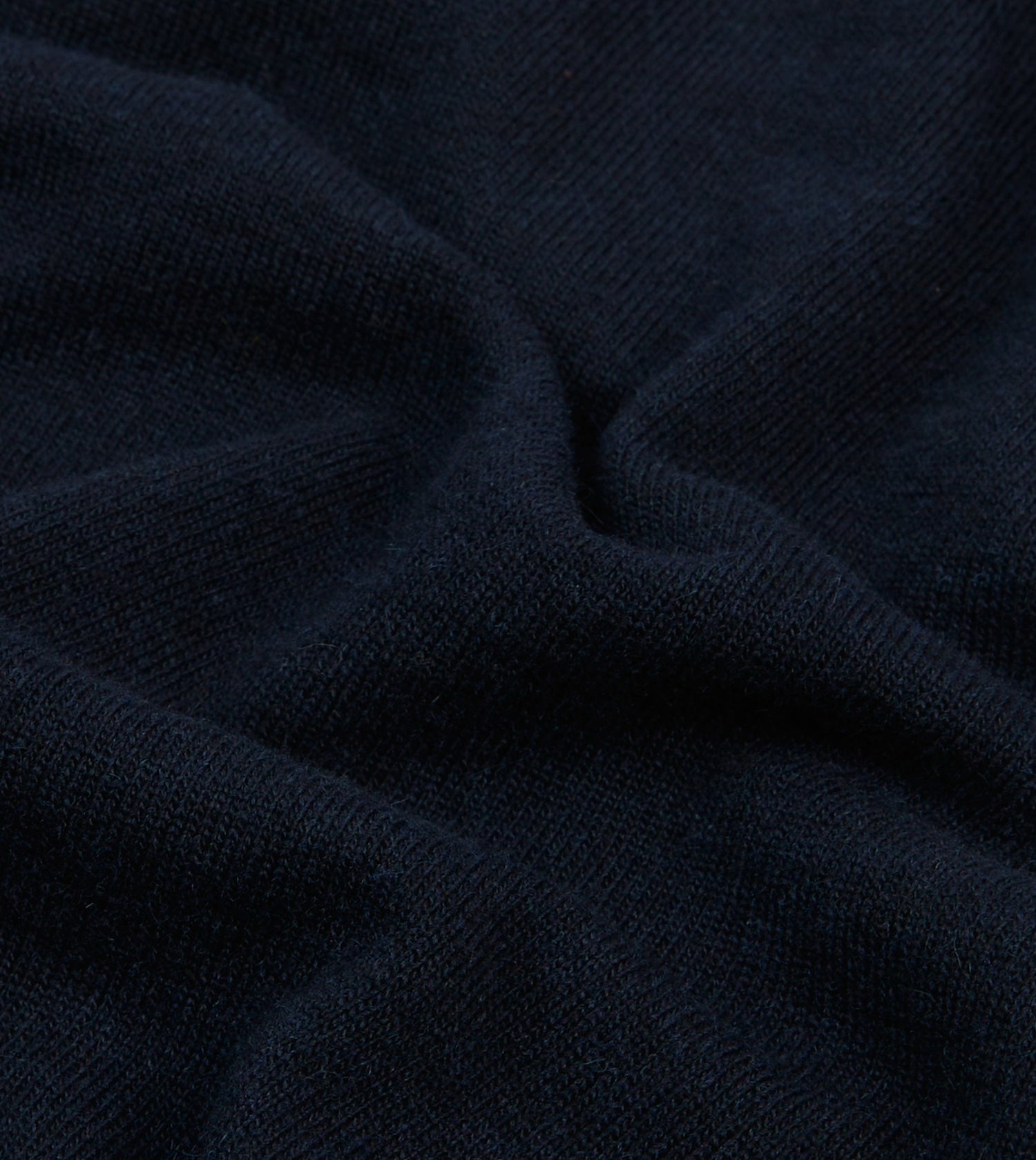 Navy Alpaca Wool Knitted Polo