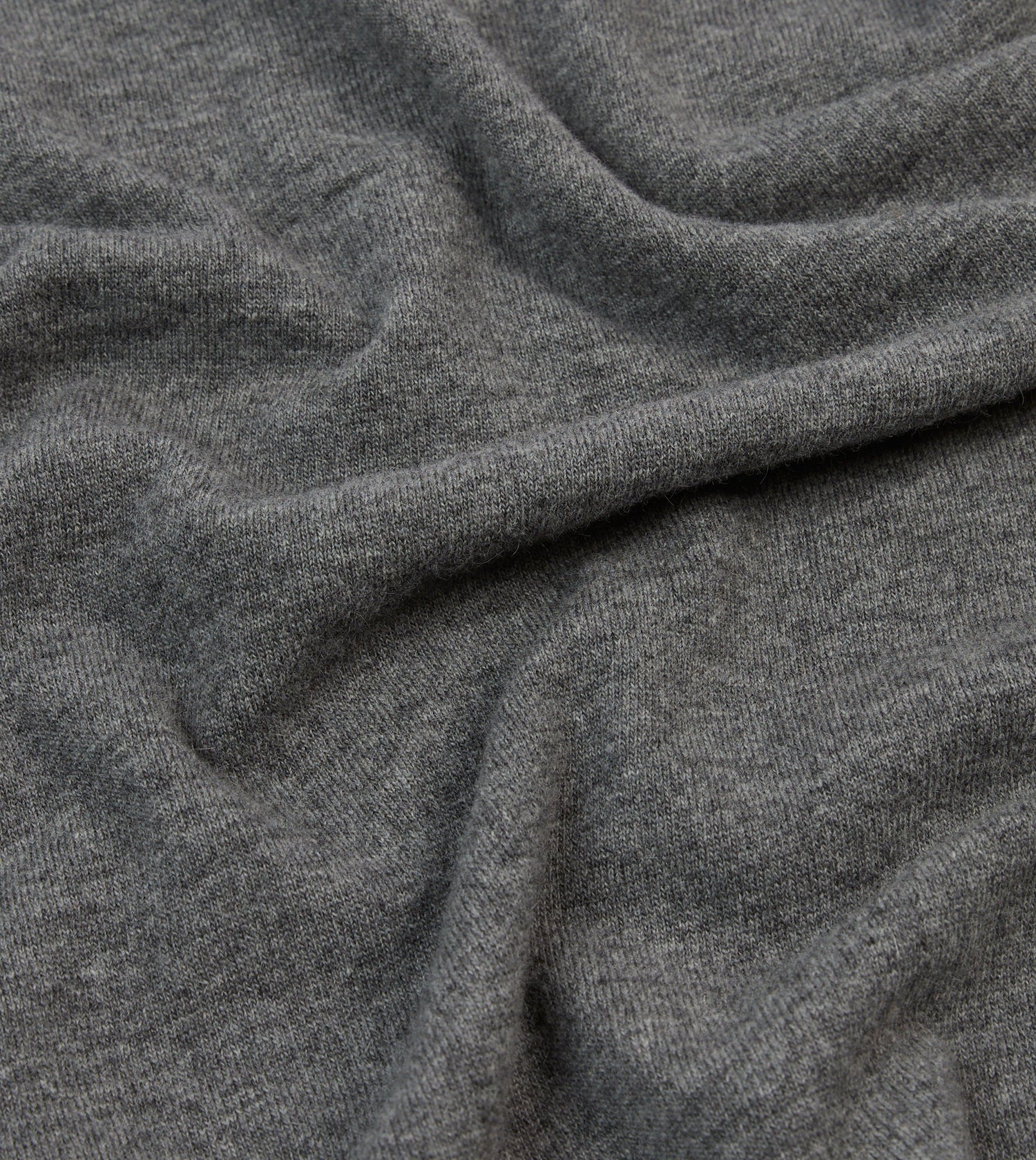 Grey Alpaca Wool Knitted Polo