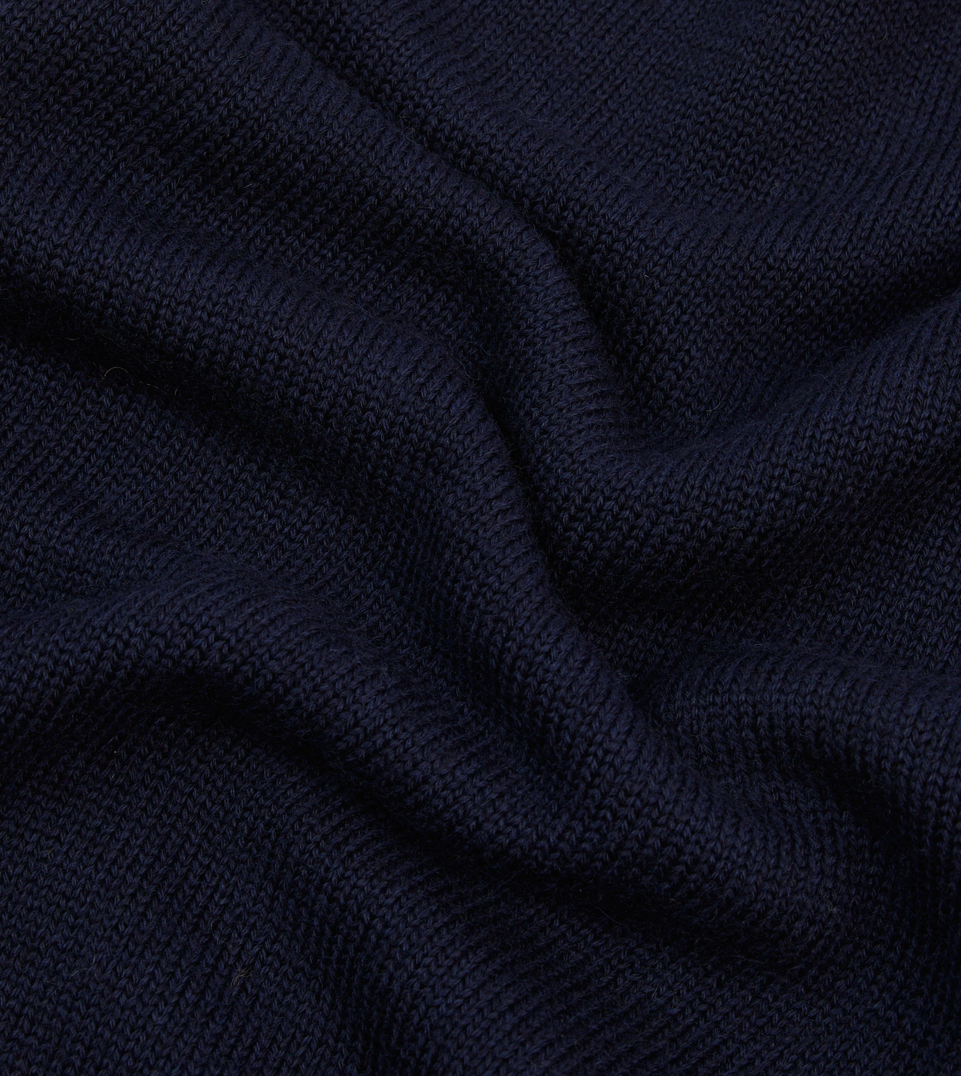 Navy Heavyweight Mock Neck Jumper