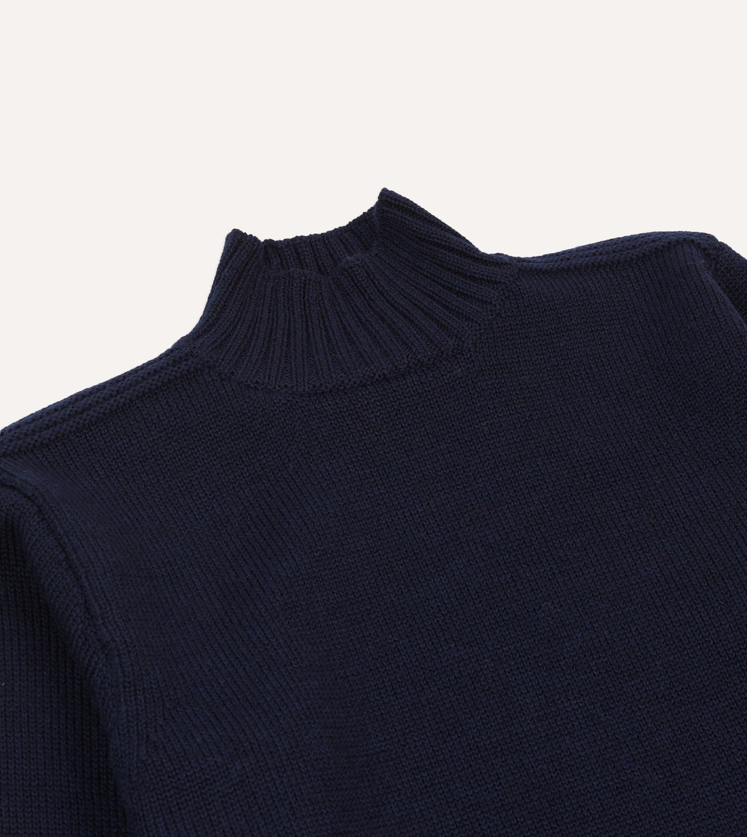 Navy Heavyweight Mock Neck Jumper