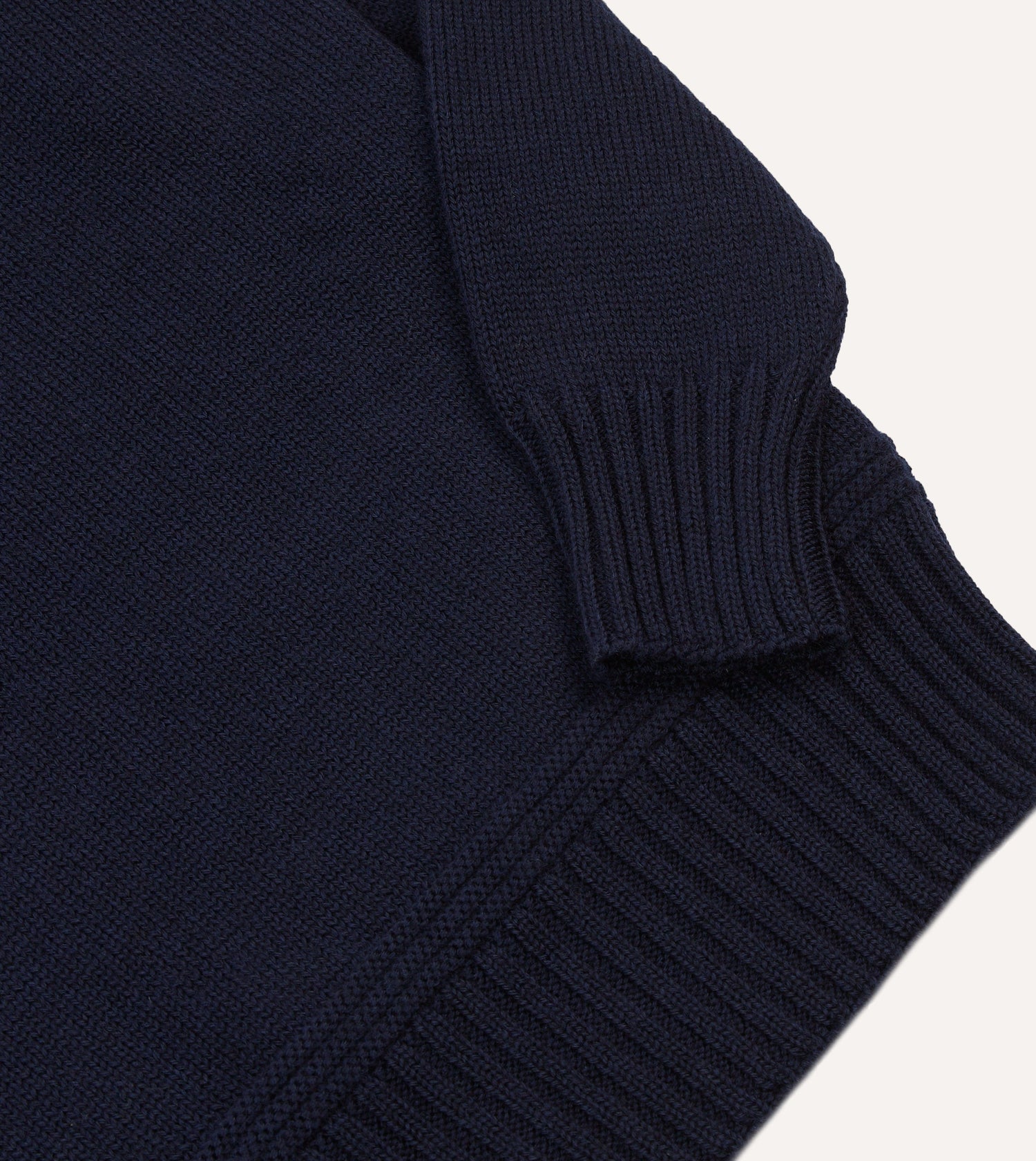 Navy Heavyweight Mock Neck Jumper