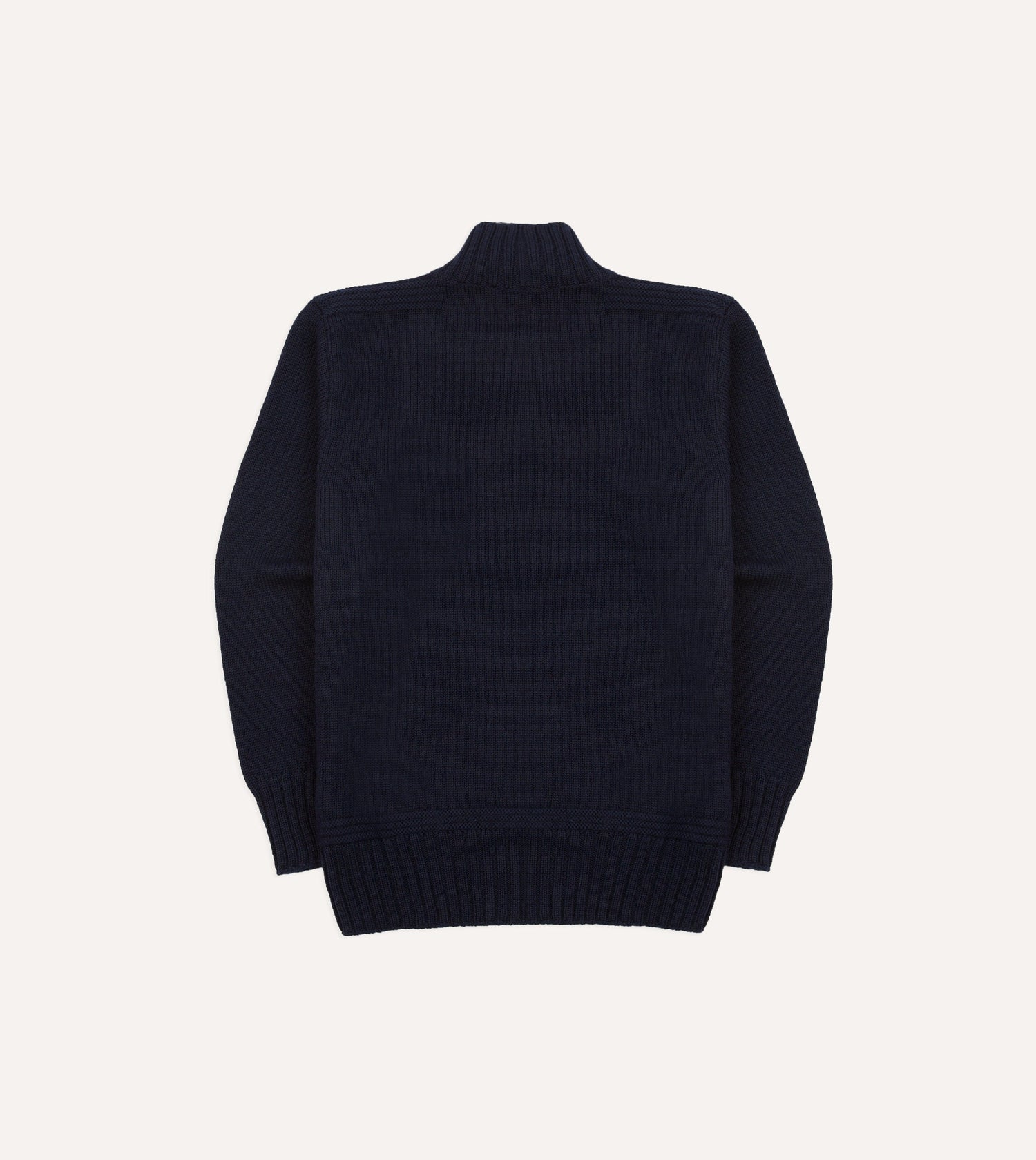Navy Heavyweight Mock Neck Jumper