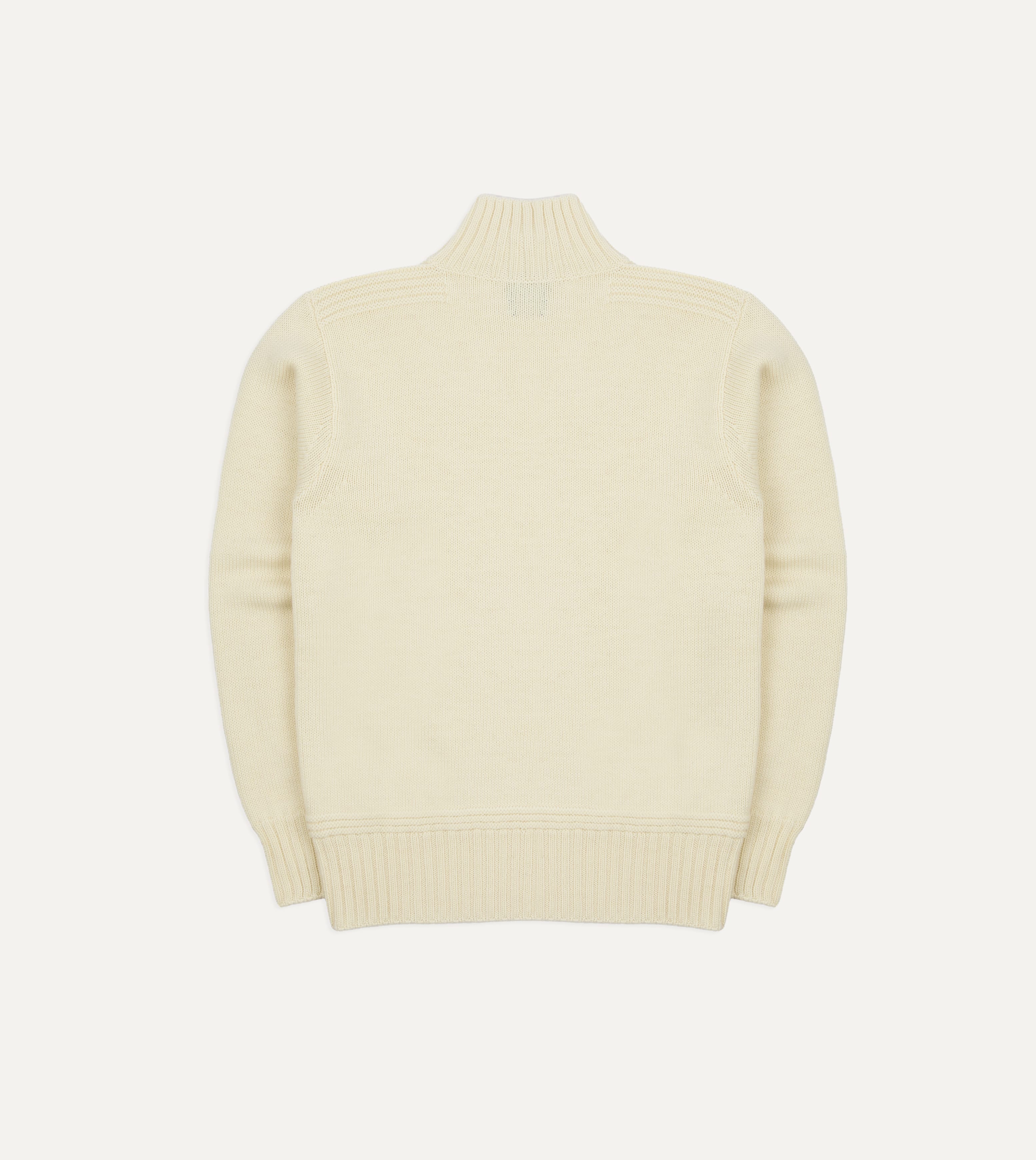 Ecru Heavyweight Mock Neck Jumper