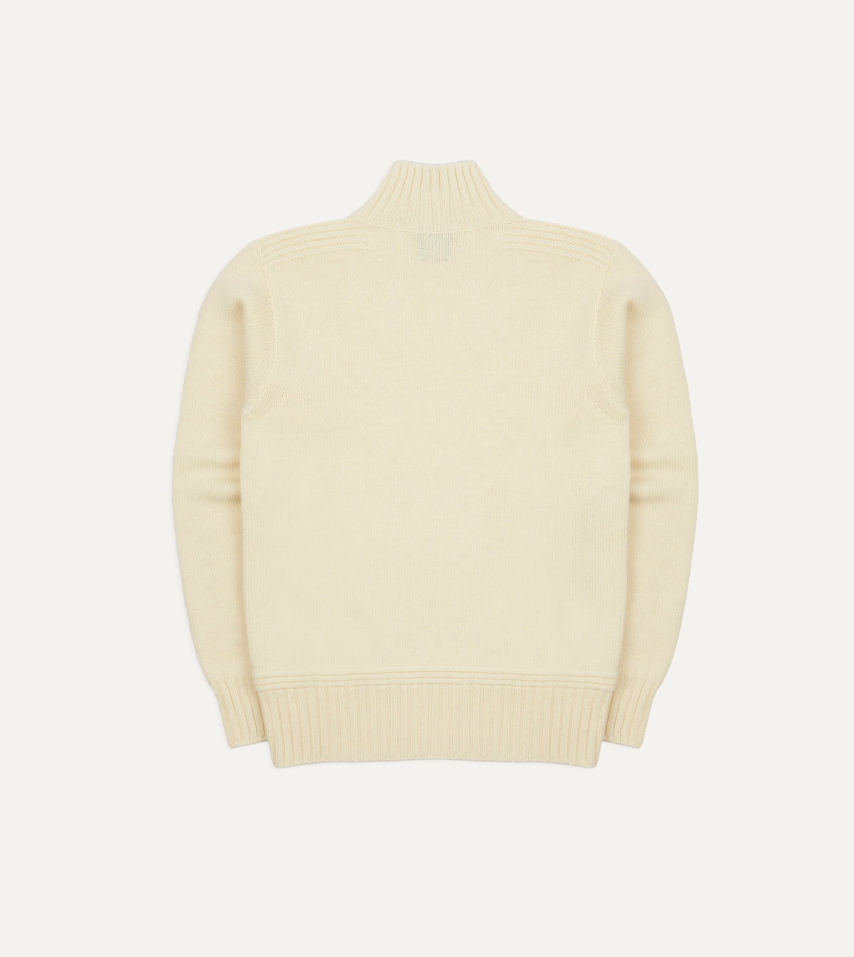 Ecru Heavyweight Mock Neck Jumper