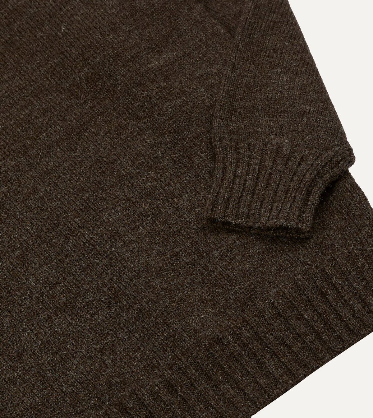 Grey Wool Fisherman's Roll Neck