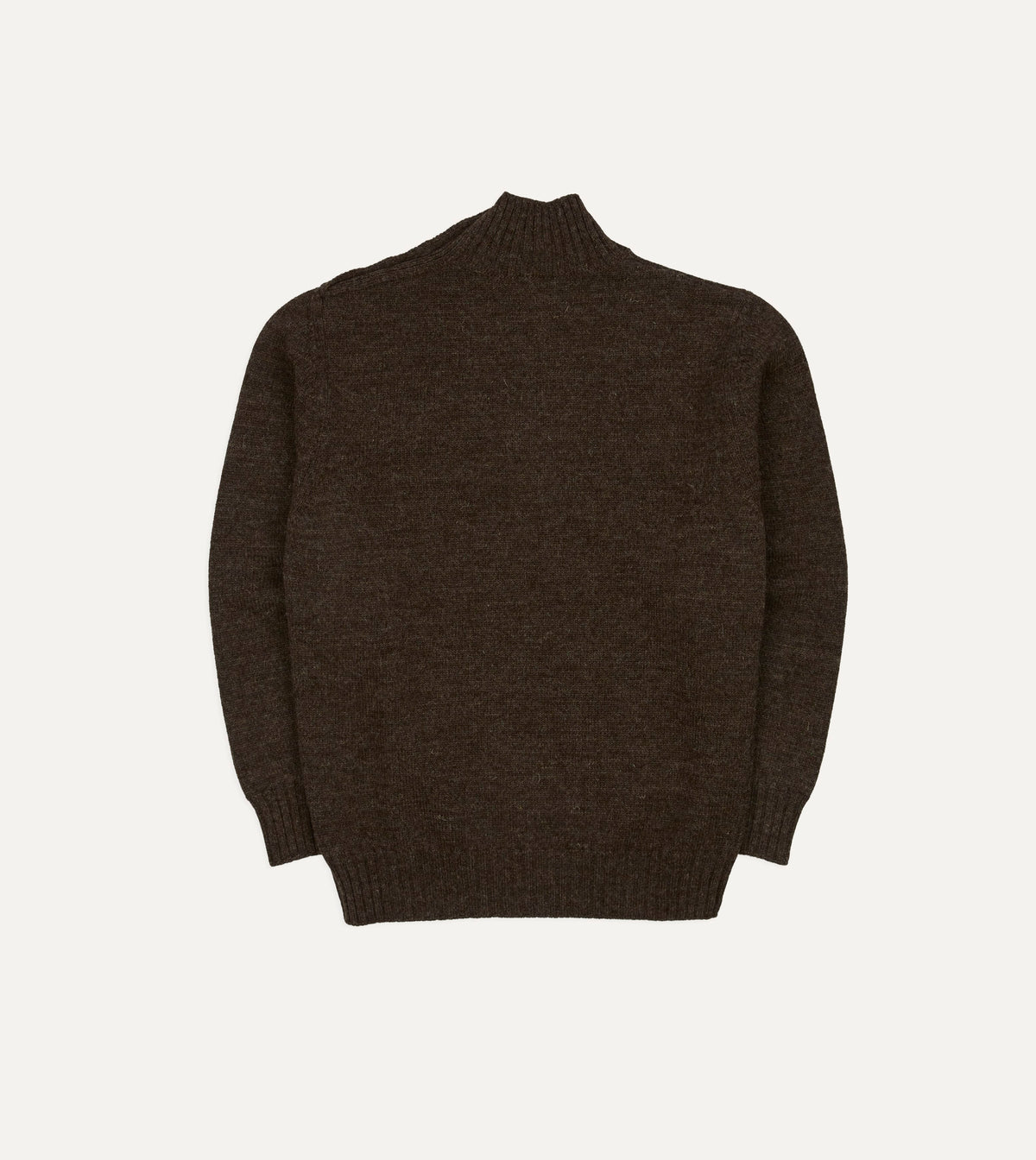 Grey Wool Fisherman's Roll Neck