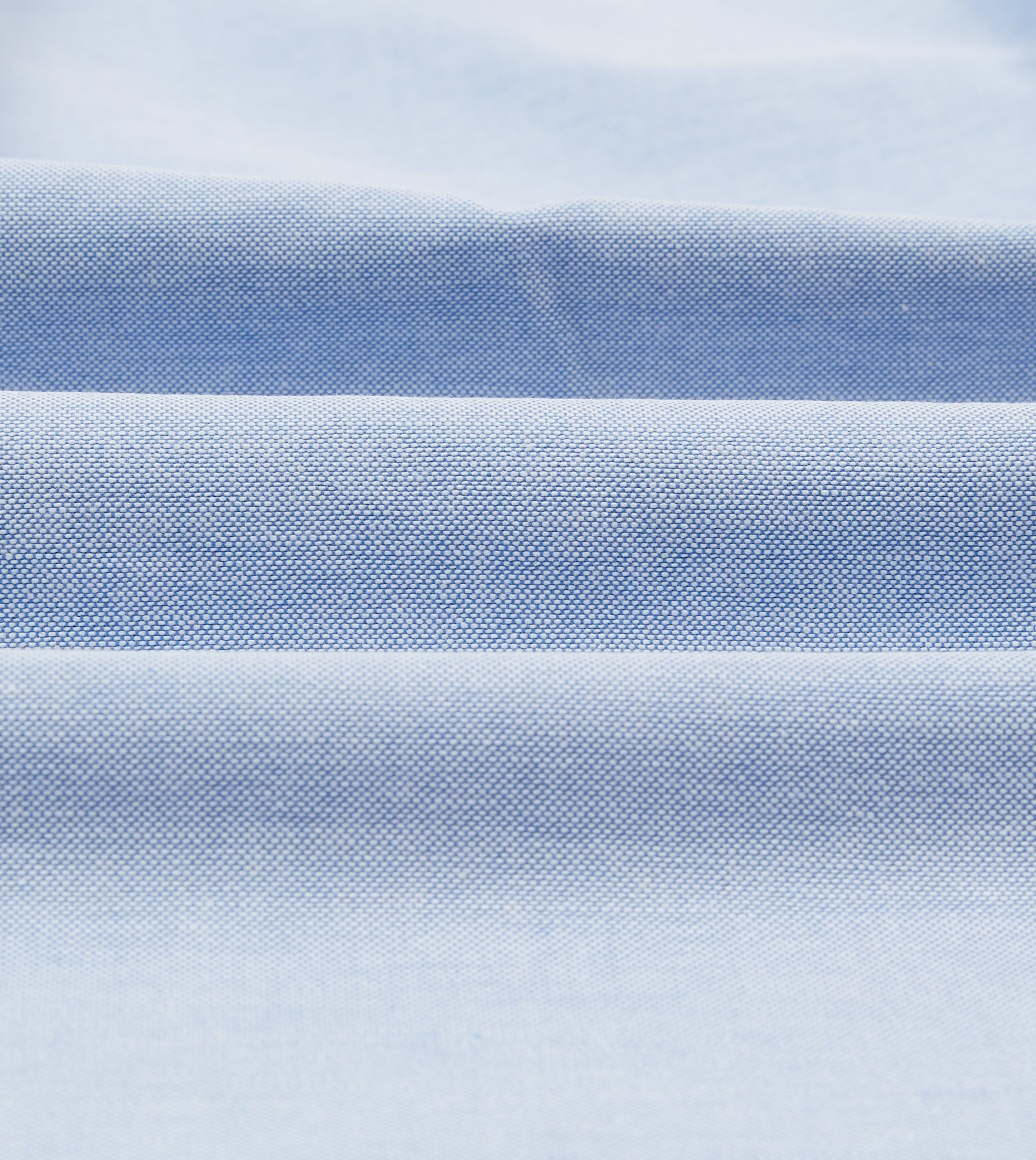 Ice Blue Cotton Oxford Cloth Button-Down Shirt