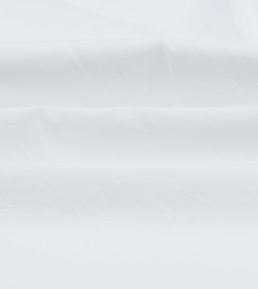 White Cotton Pocket Poplin Button-Down Shirt