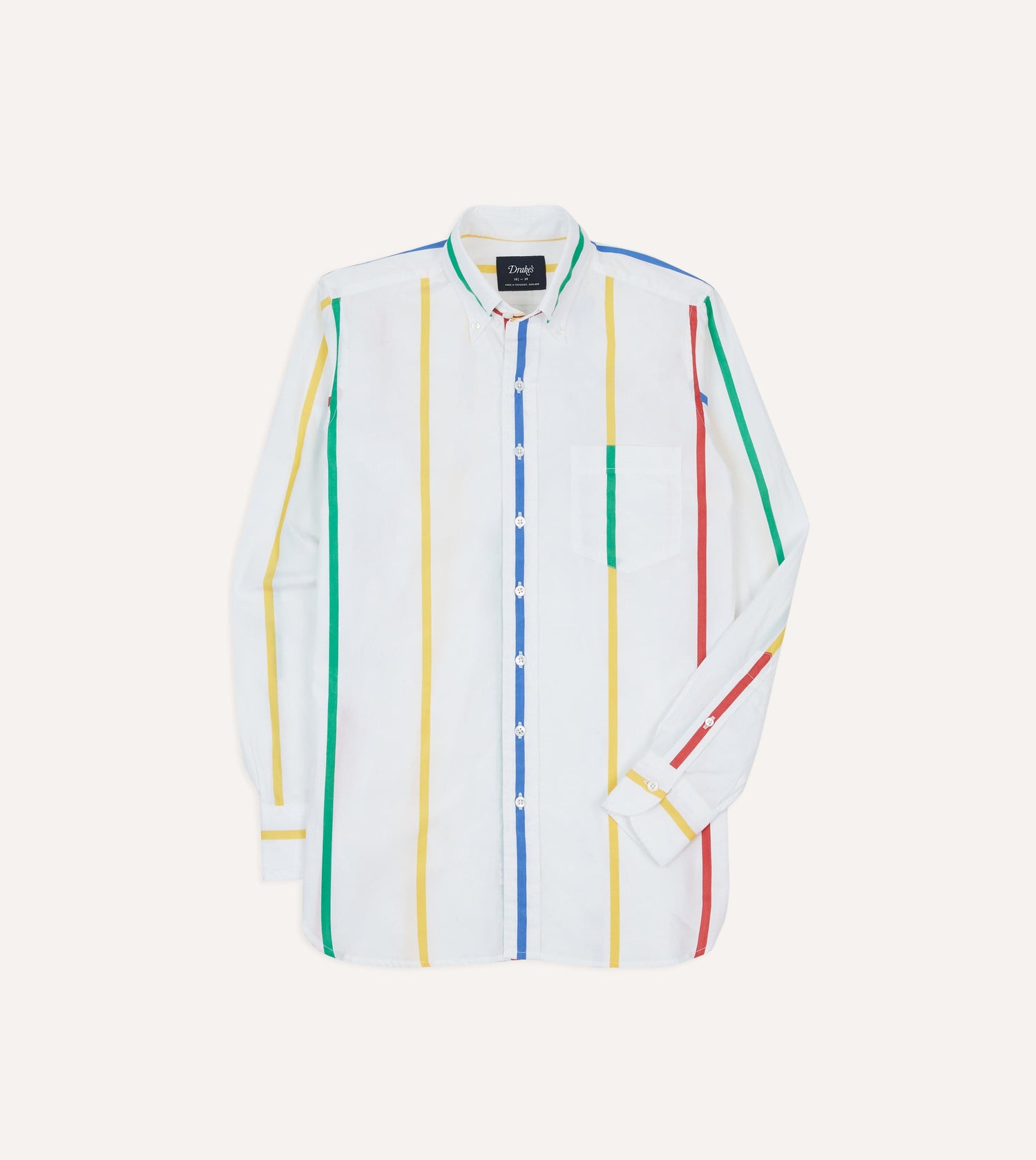 Primary Stripe Poplin Button-Down Fun Shirt