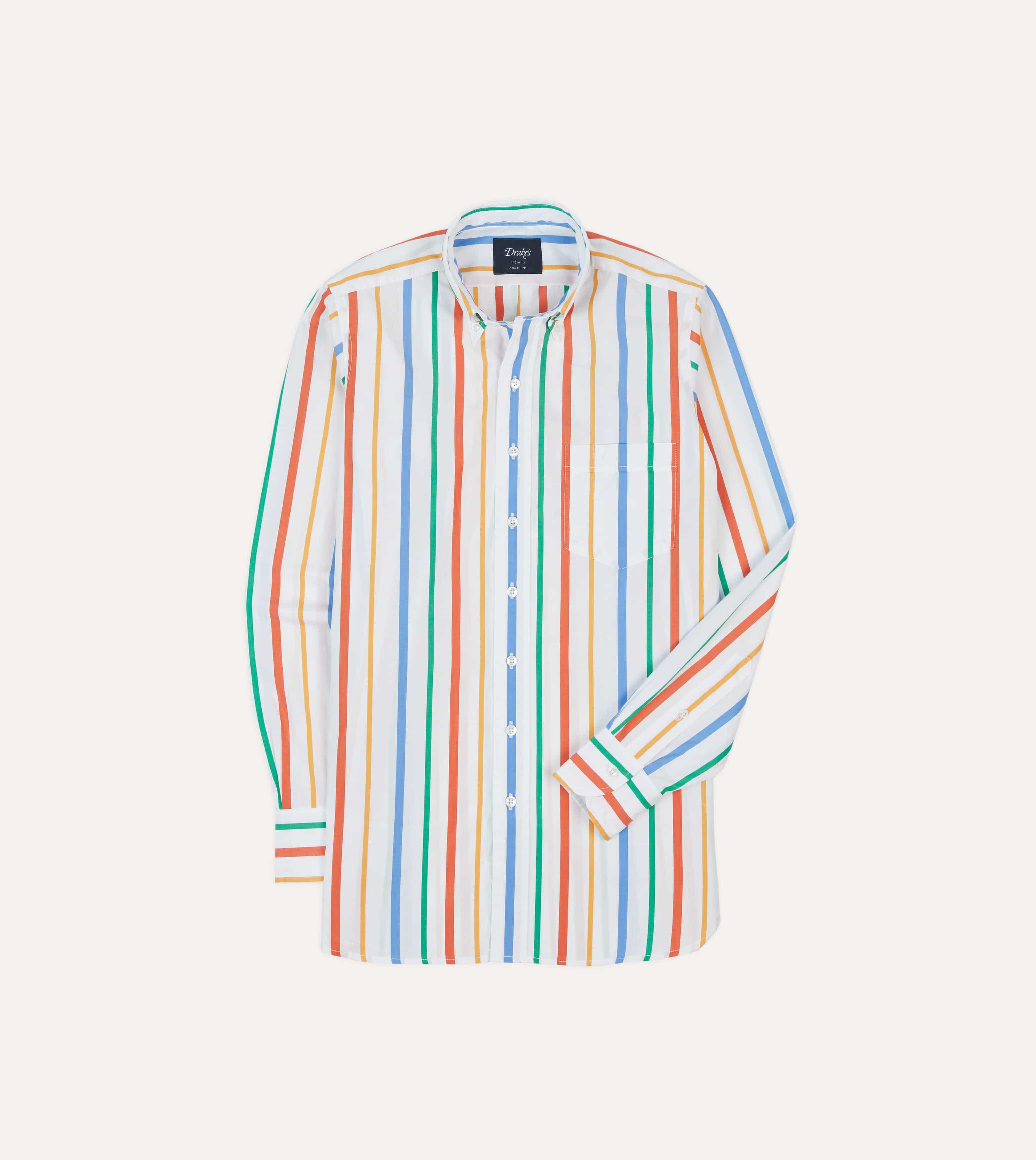 Multi Stripe Poplin Button-Down Shirt