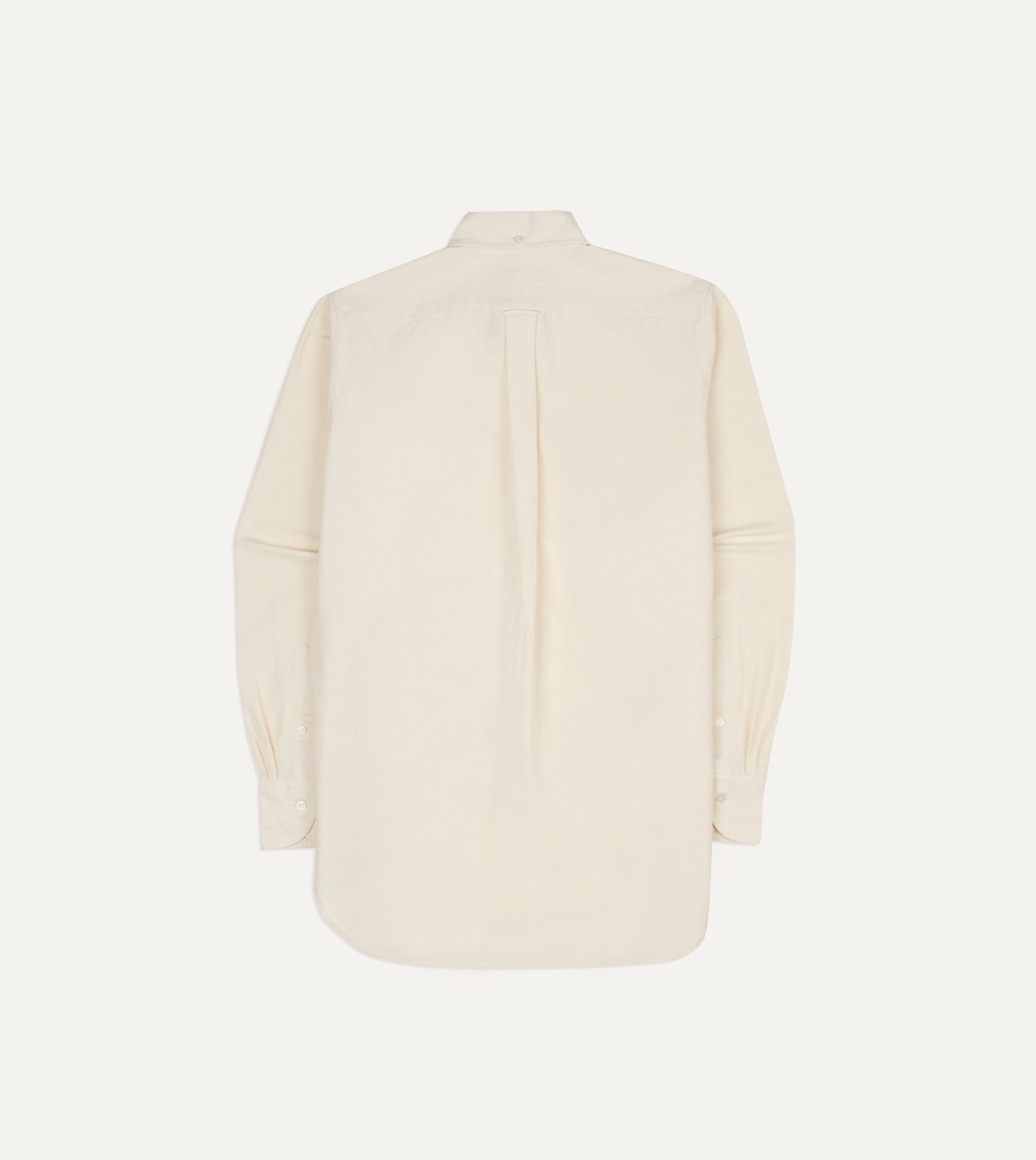 BEAMS F & Drake's Ecru Oxford Cotton Cloth Button-Down Shirt