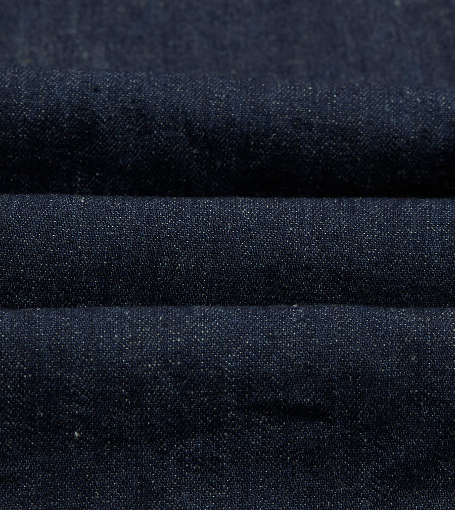 Indigo Rinse Denim Button-Down Shirt