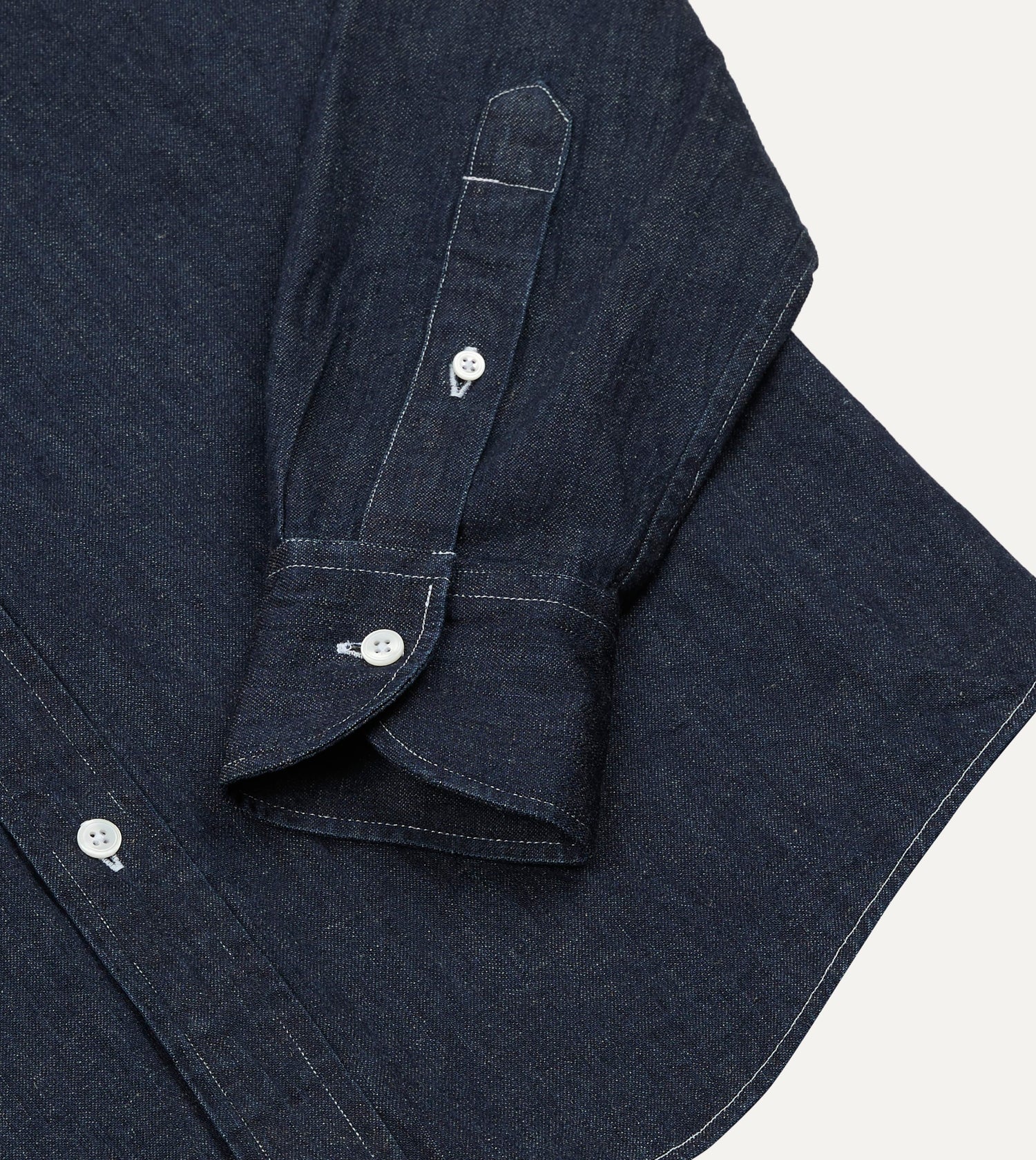 Indigo Rinse Denim Button-Down Shirt