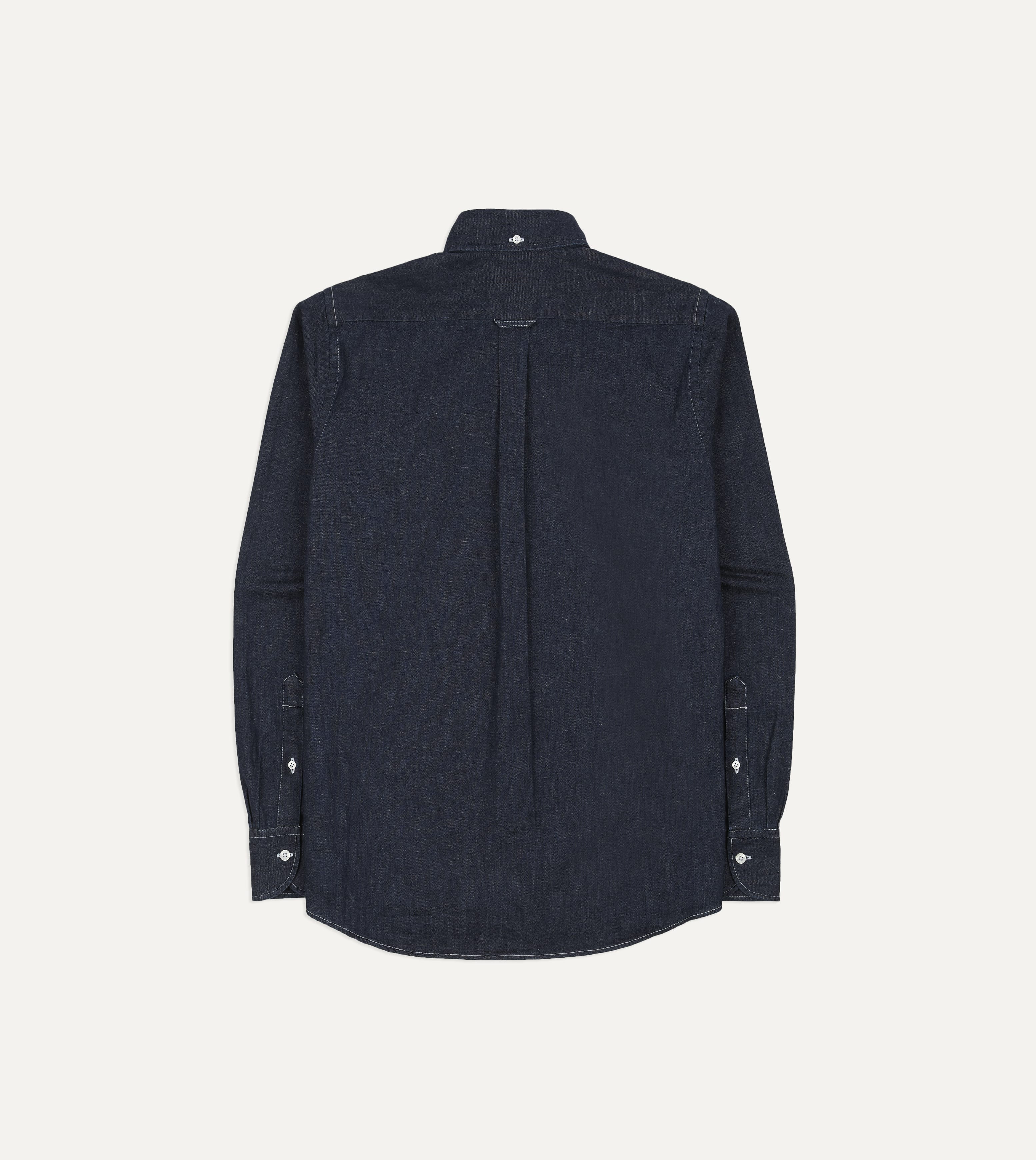 Indigo Rinse Denim Button-Down Shirt